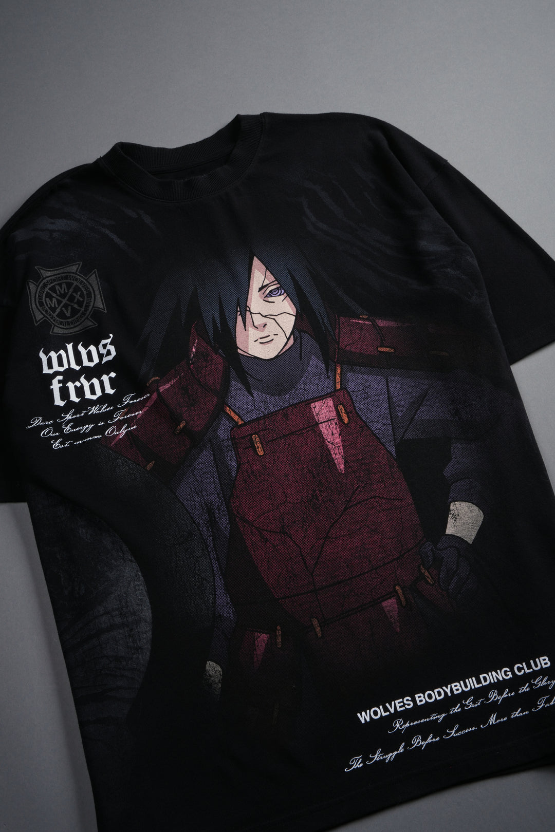 Uchiha Madara  "Side-By-Side" Series Premium Tee in Black
