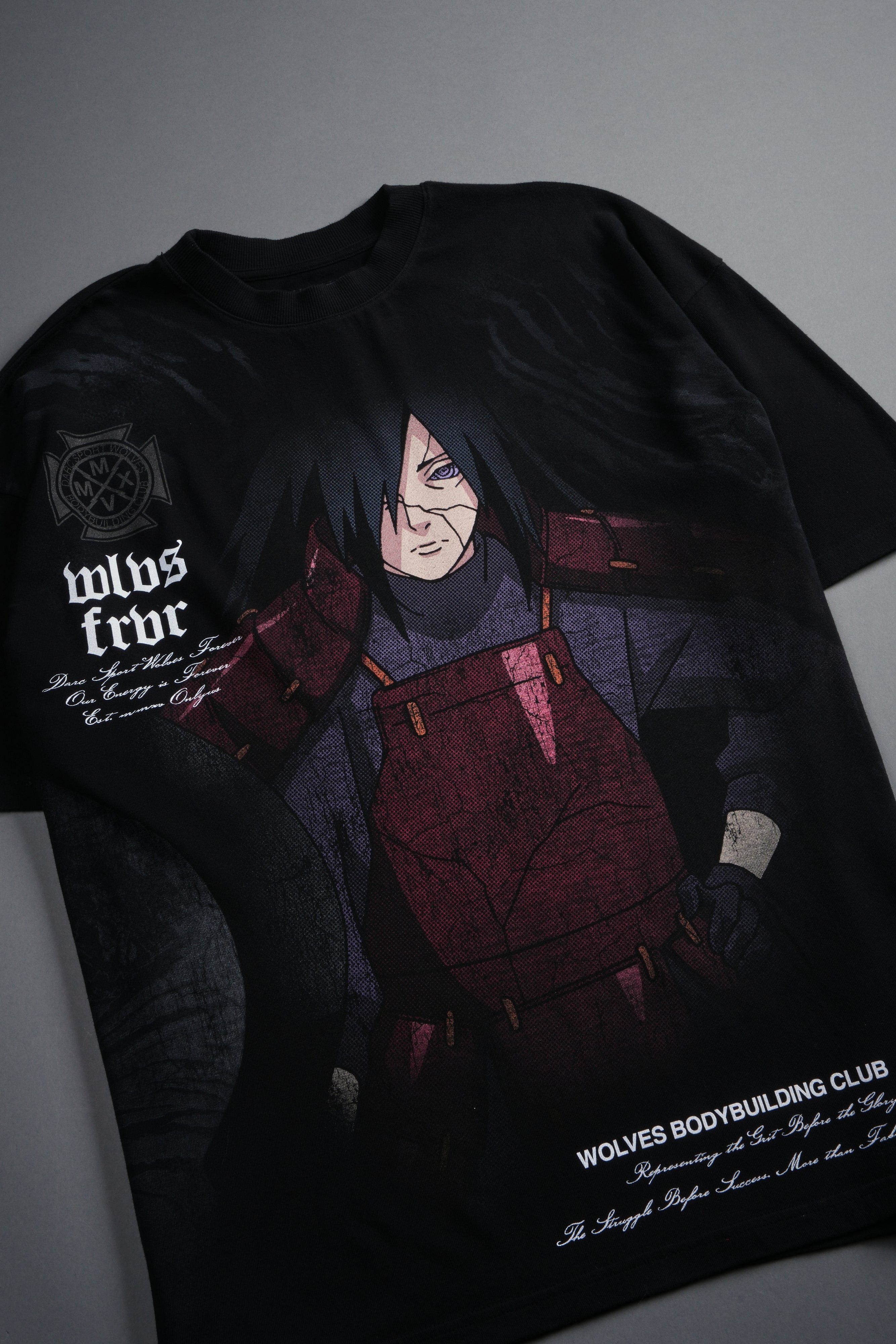 Uchiha Madara  "Side-By-Side" Series Premium Tee in Black