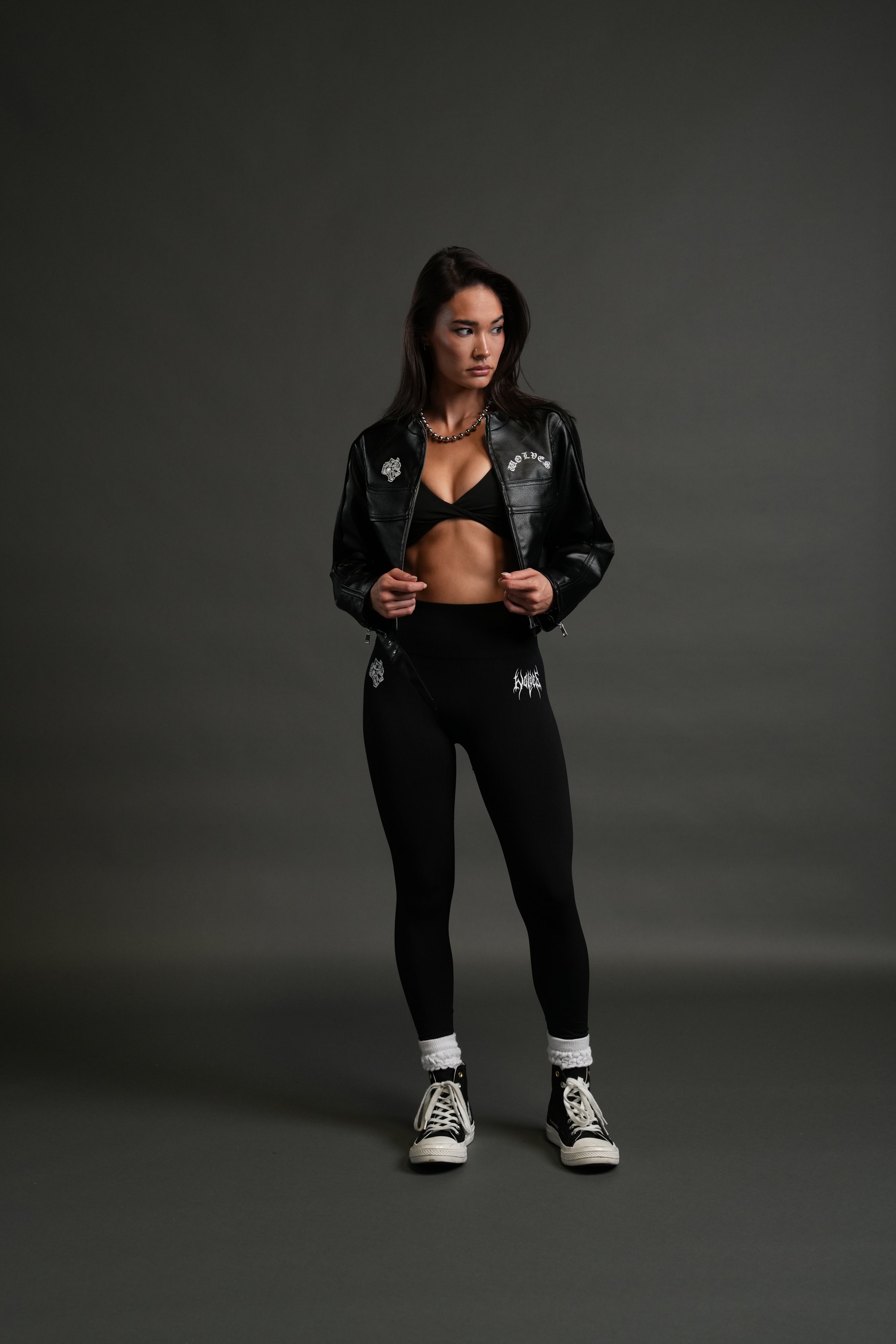 Wolf Chopper Finite Code Letty She Moto Jacket in Black