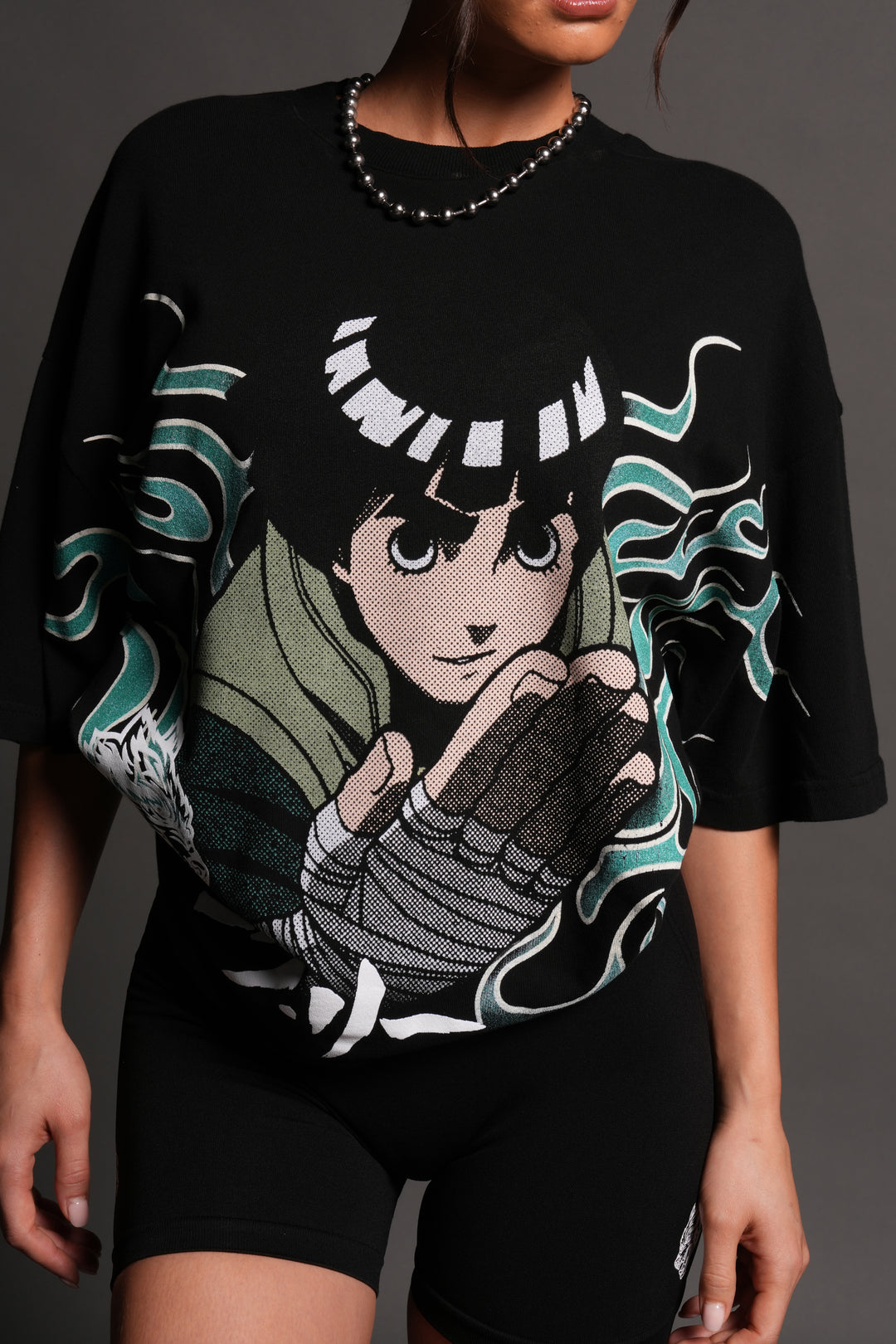 Rock "Premium" Oversized Tee in Black