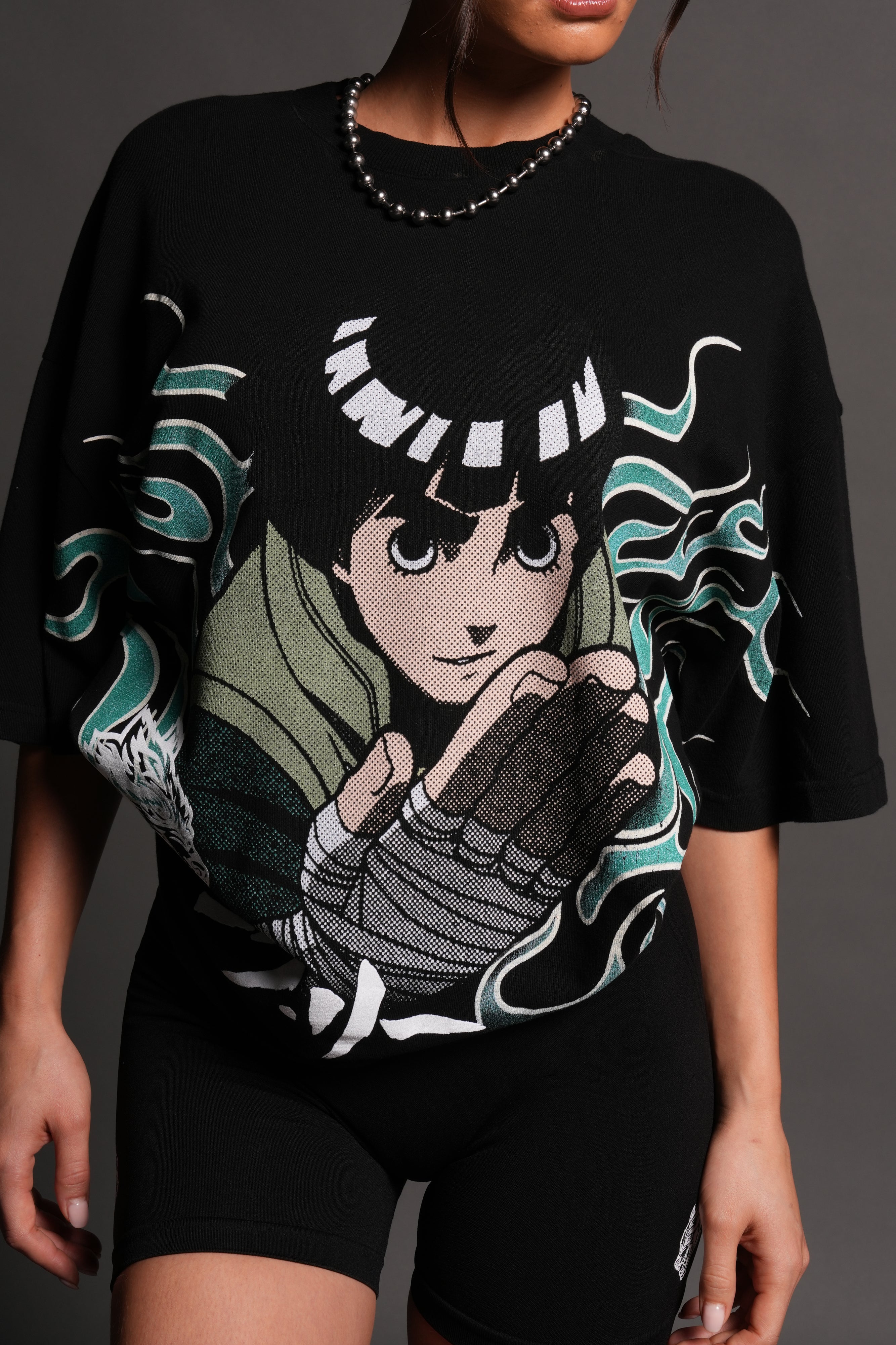 Rock "Premium" Oversized Tee in Black