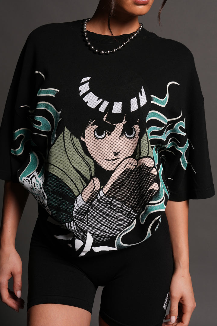 Rock "Premium" Oversized Tee in Black