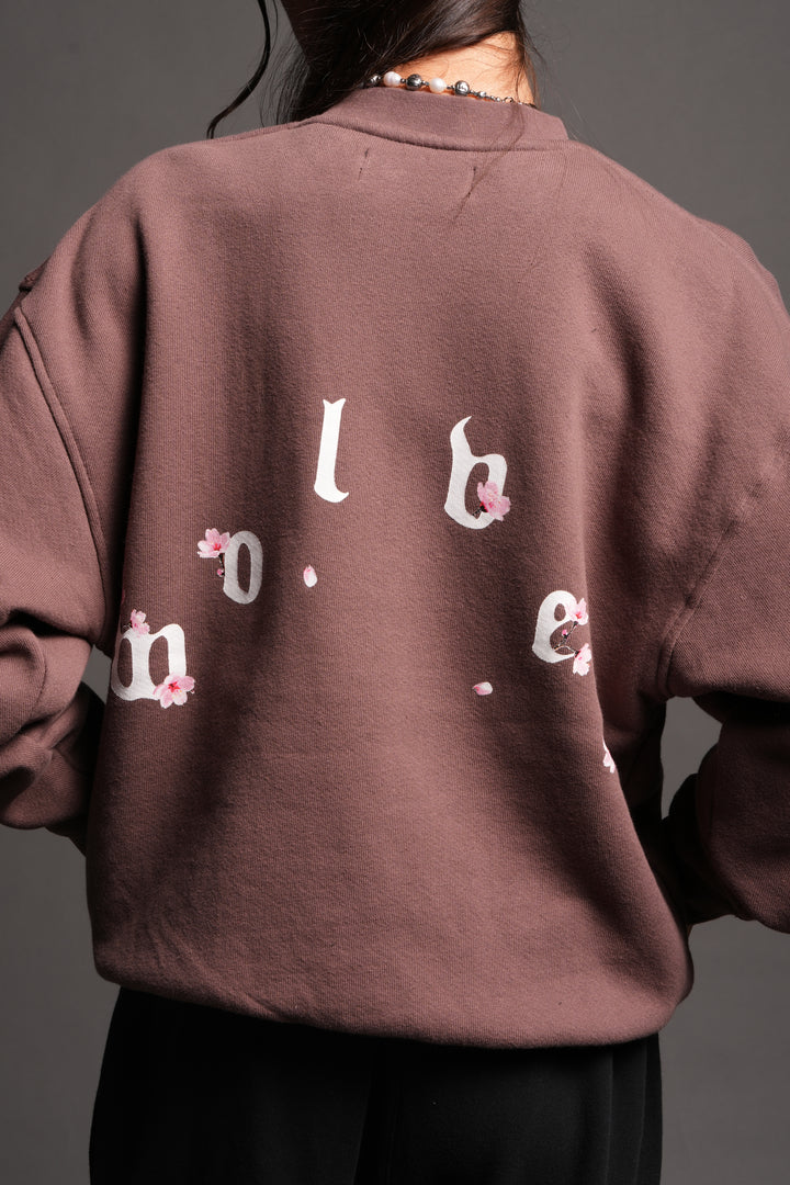 Sakura Pyramid Premium London Crewneck In Rose Taupe