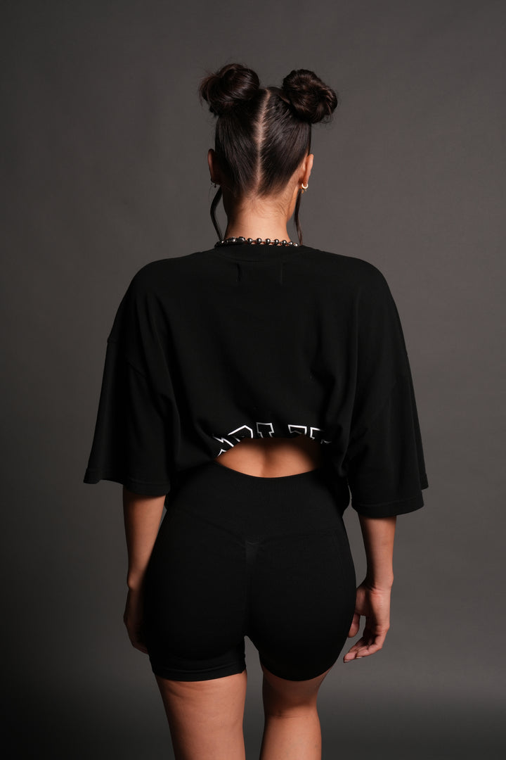 Rock "Premium" Oversized Tee in Black