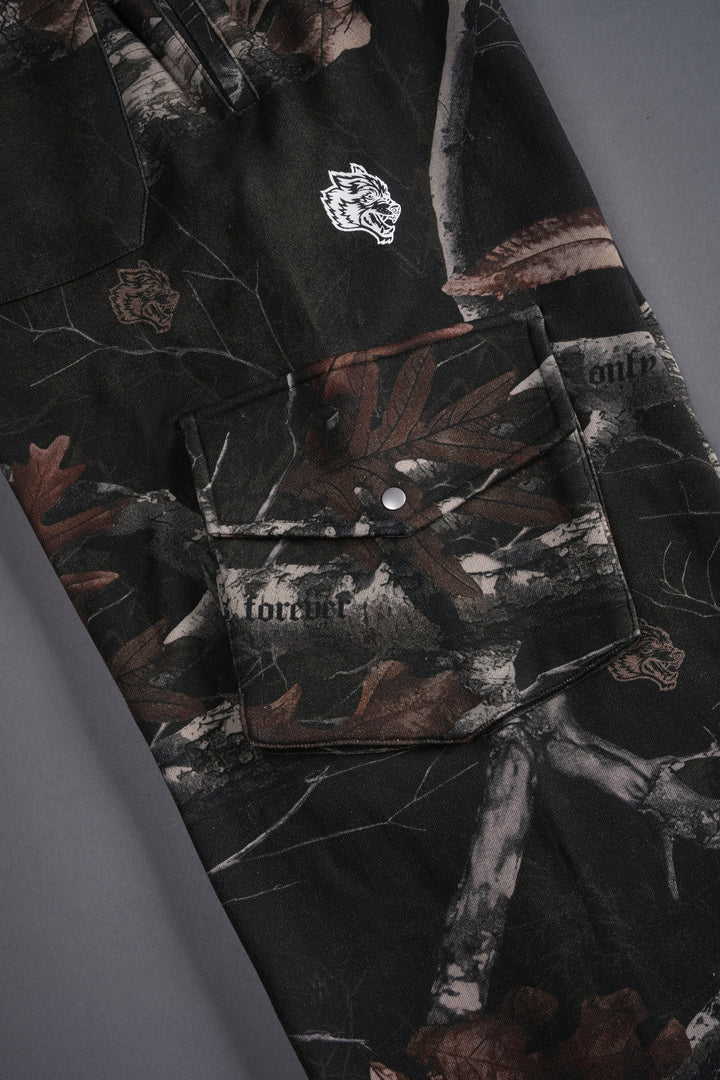 Darc Sport Wolves Durst Cargo Sweats in Darc Brown Woodland Camo