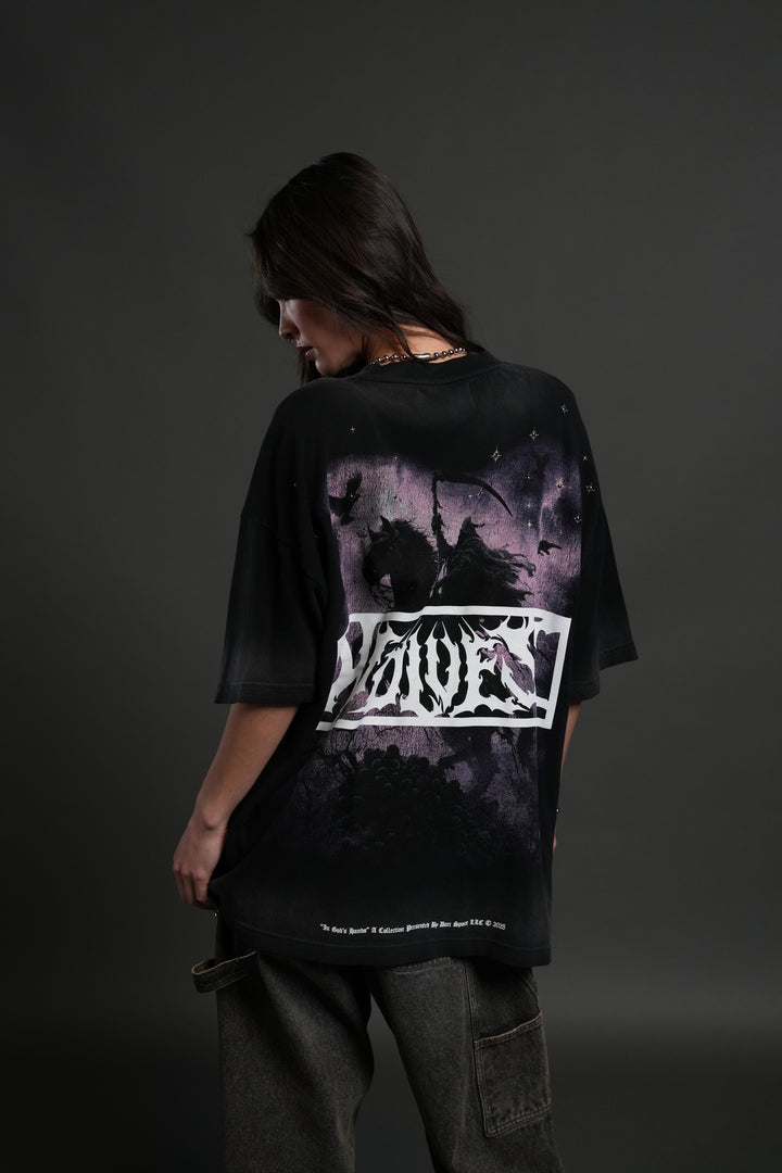 Midnight Horseman "Premium" Oversized Tee in Black Drift Wash