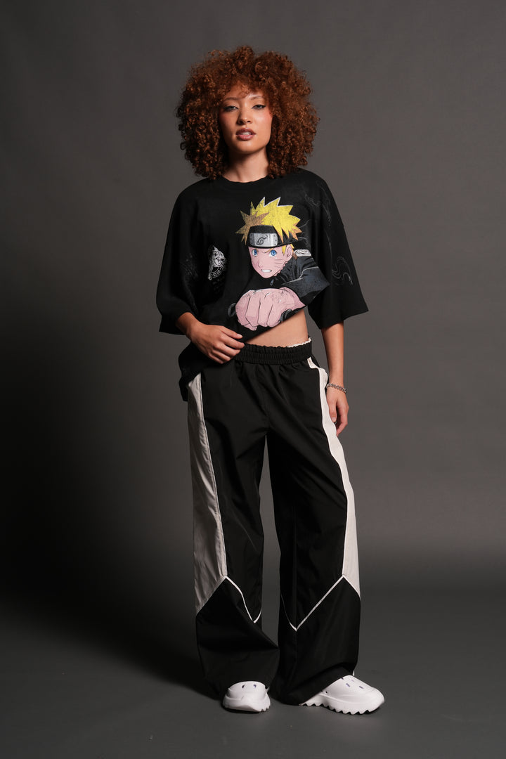 Uzumaki Naruto "Side-By-Side" Series Premium Tee in Black