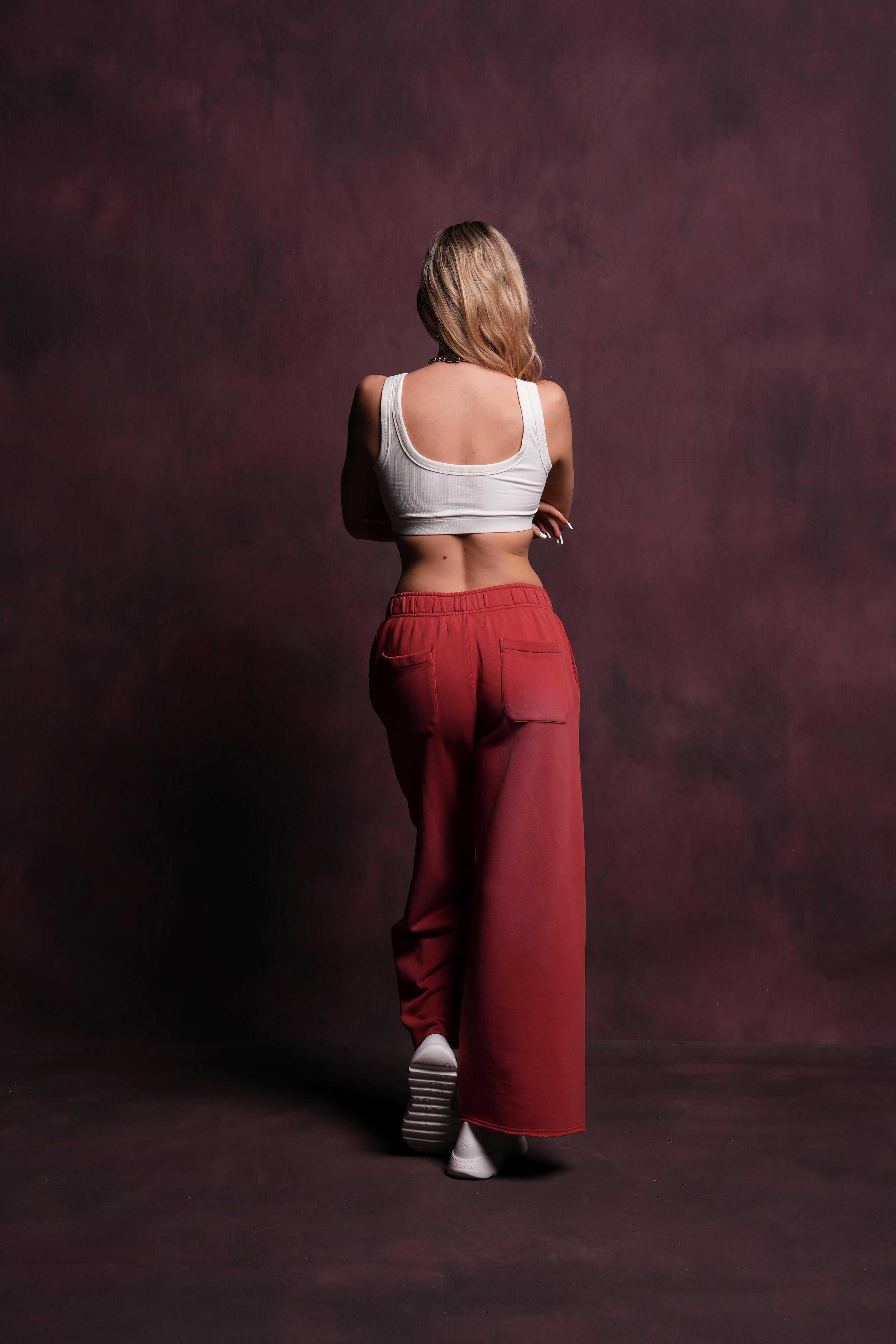 Her Darcness Durst Sweats V2 in Roman Red Tonal Sun Fade