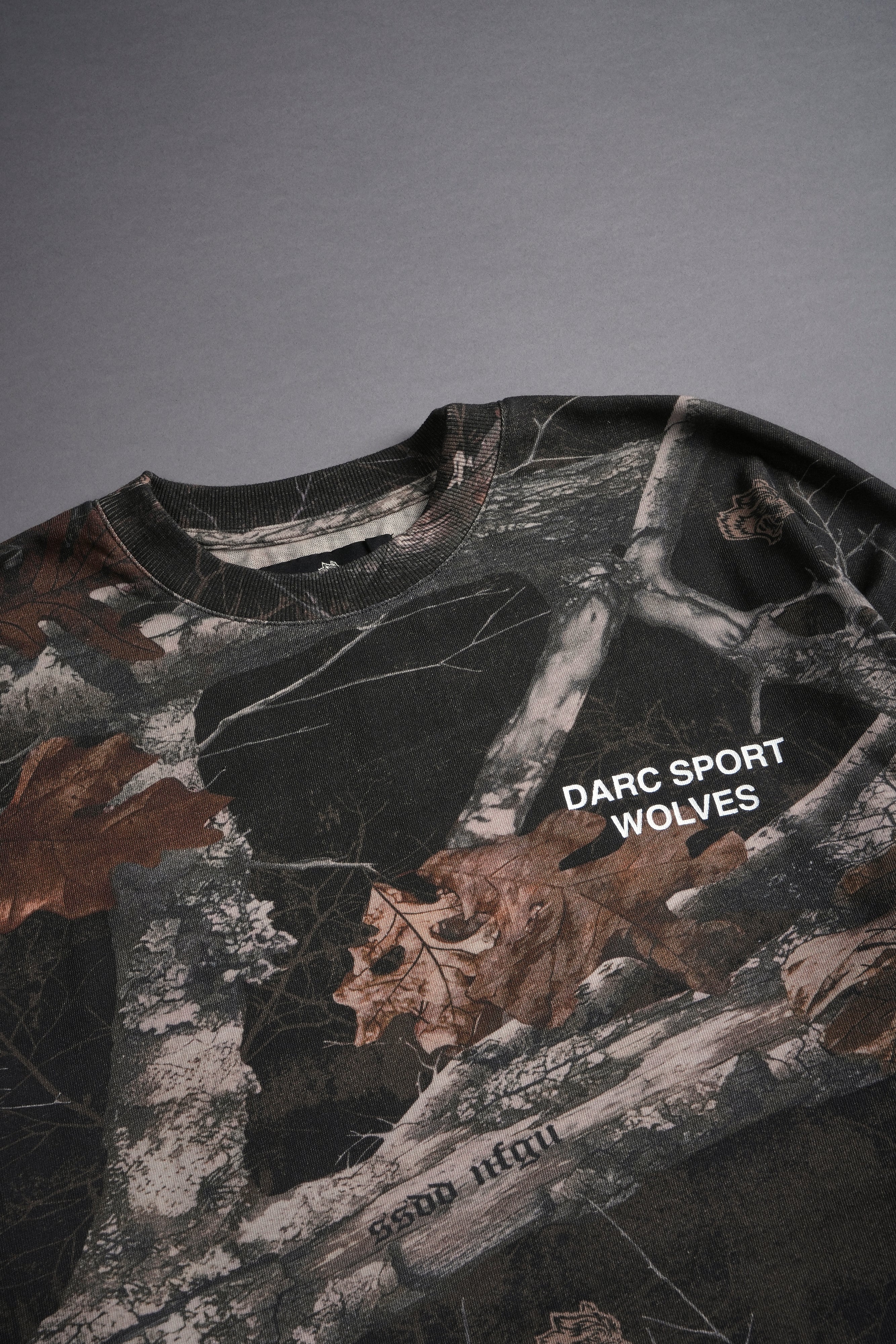 Darc Sport Wolves "Premium" Oversized Tee in Darc Brown Woodland Camo