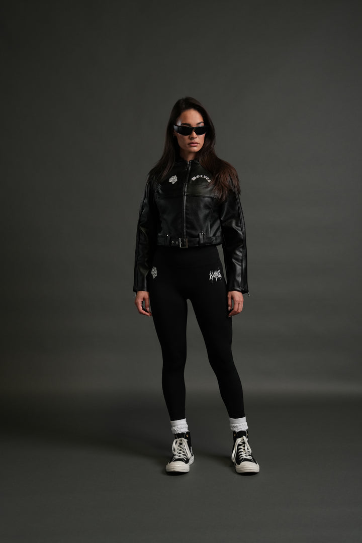 Wolf Chopper Finite Code Letty She Moto Jacket in Black