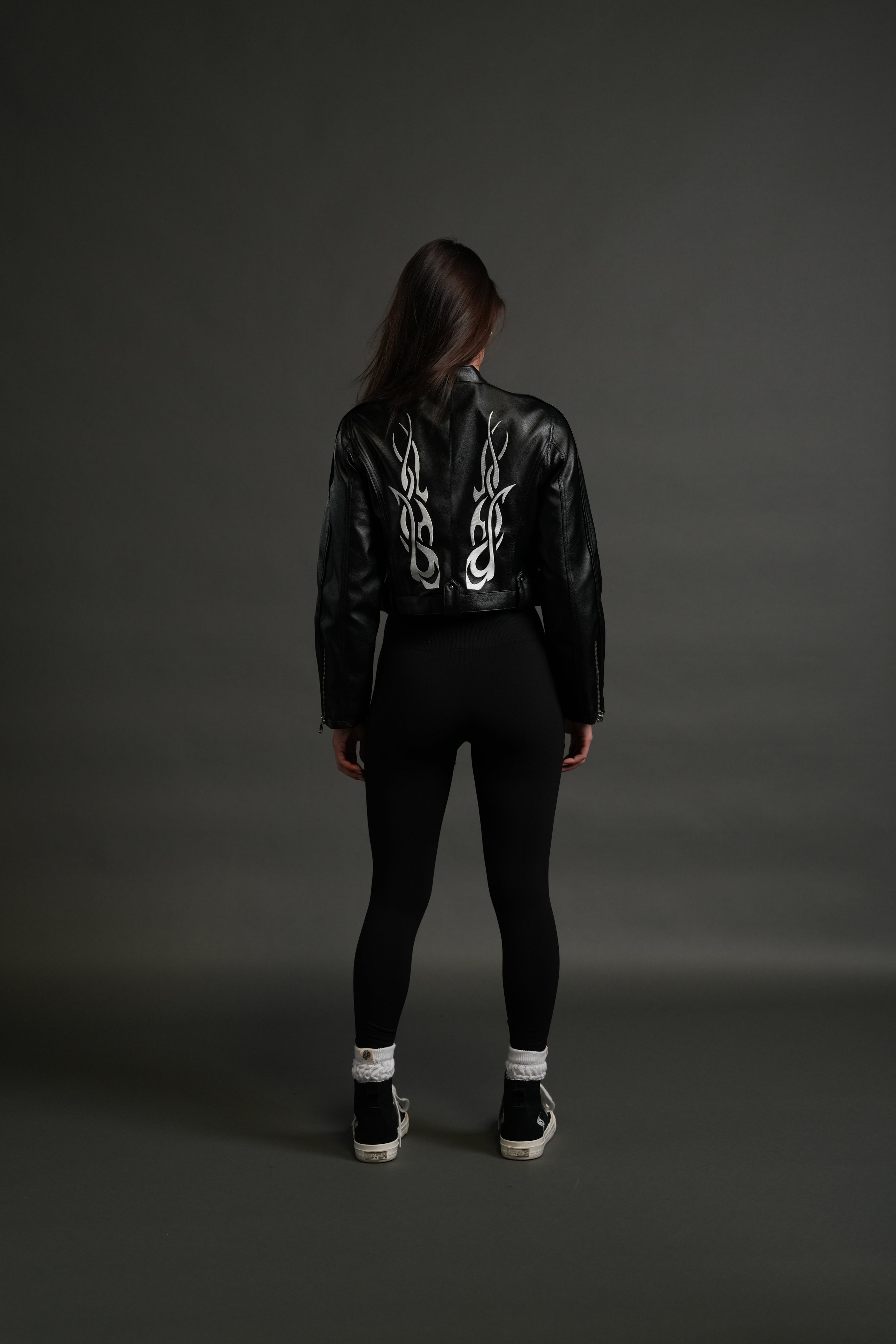 Wolf Chopper Finite Code Letty She Moto Jacket in Black