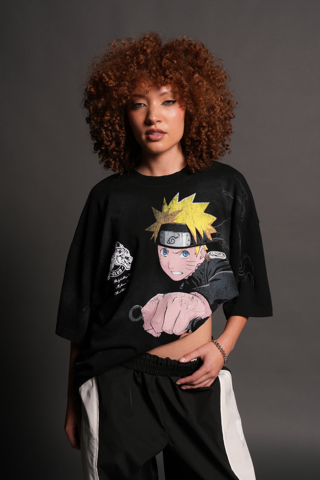Uzumaki Naruto "Side-By-Side" Series Premium Tee in Black
