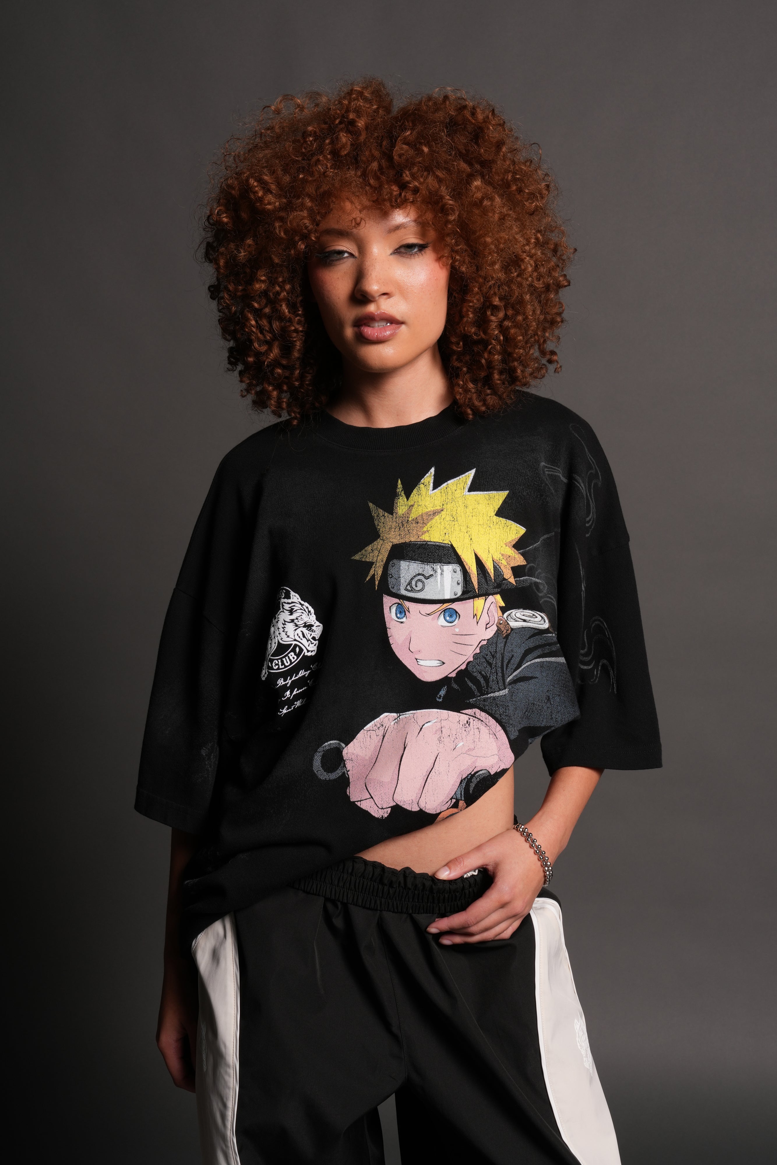 Uzumaki Naruto "Side-By-Side" Series Premium Tee in Black