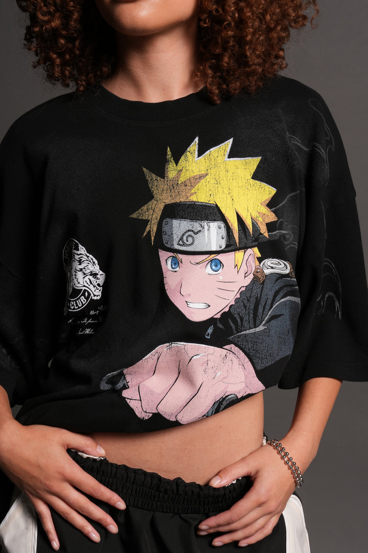Uzumaki Naruto "Side-By-Side" Series Premium Tee in Black