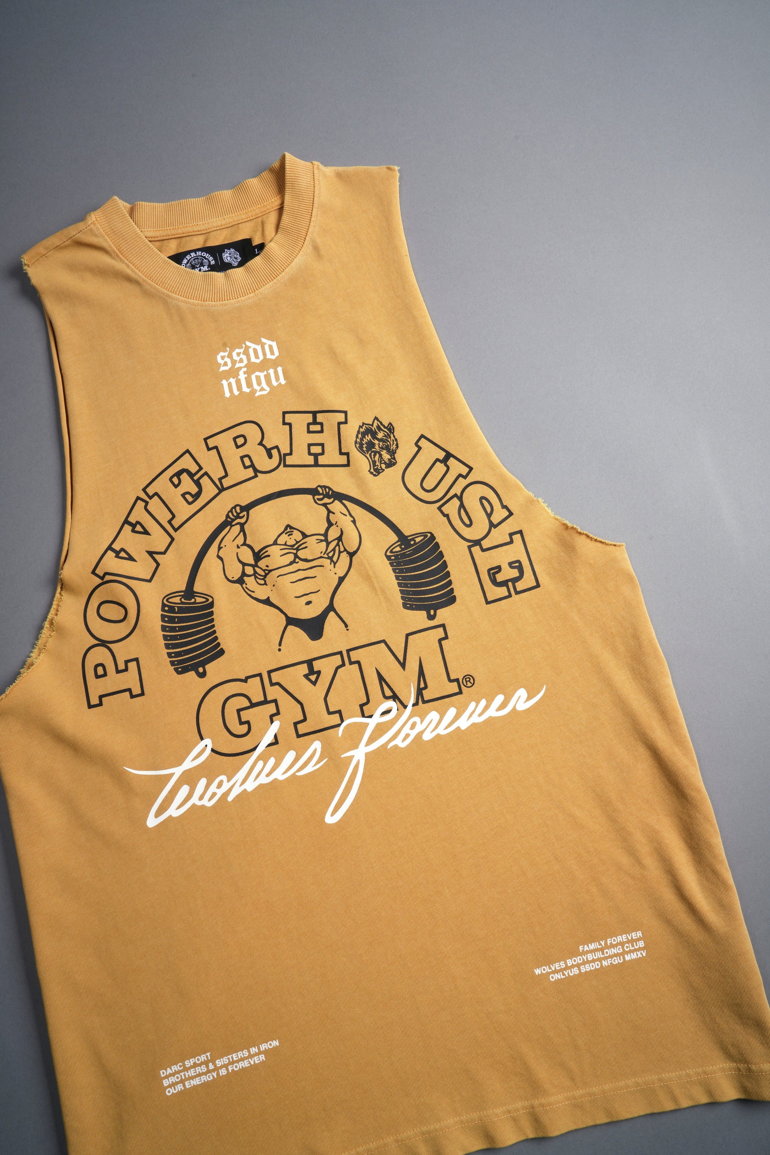 Wolves House "Tommy" Muscle Tee in Golden Yellow