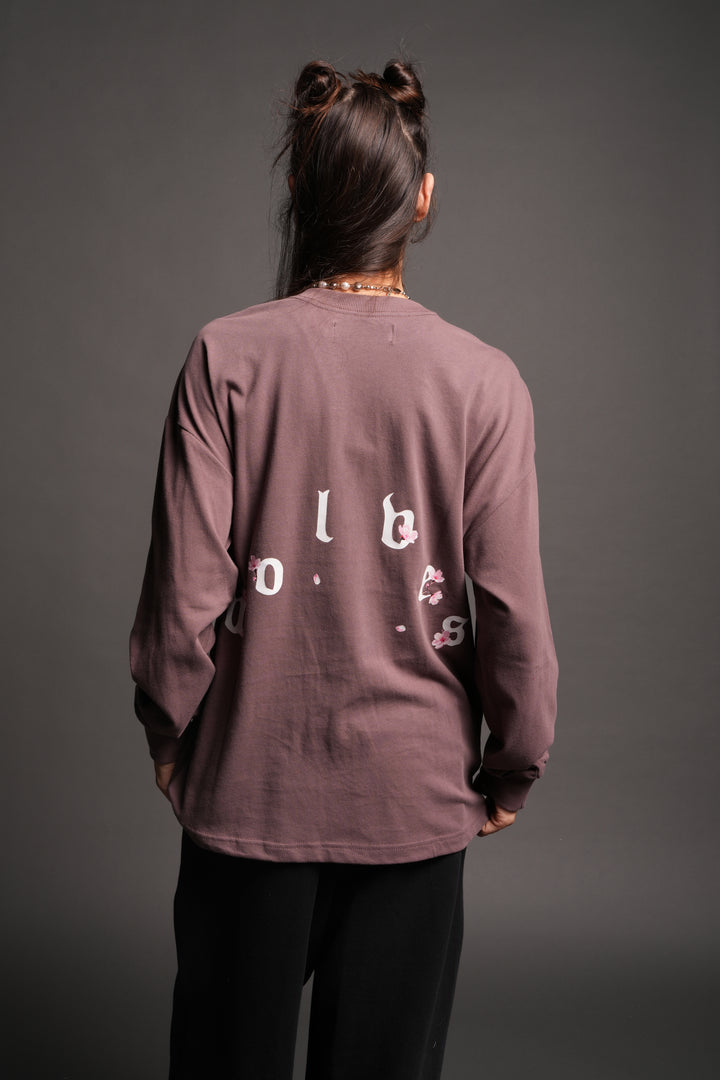 Sakura Pyramid Premium Ls Tee In Rose Taupe