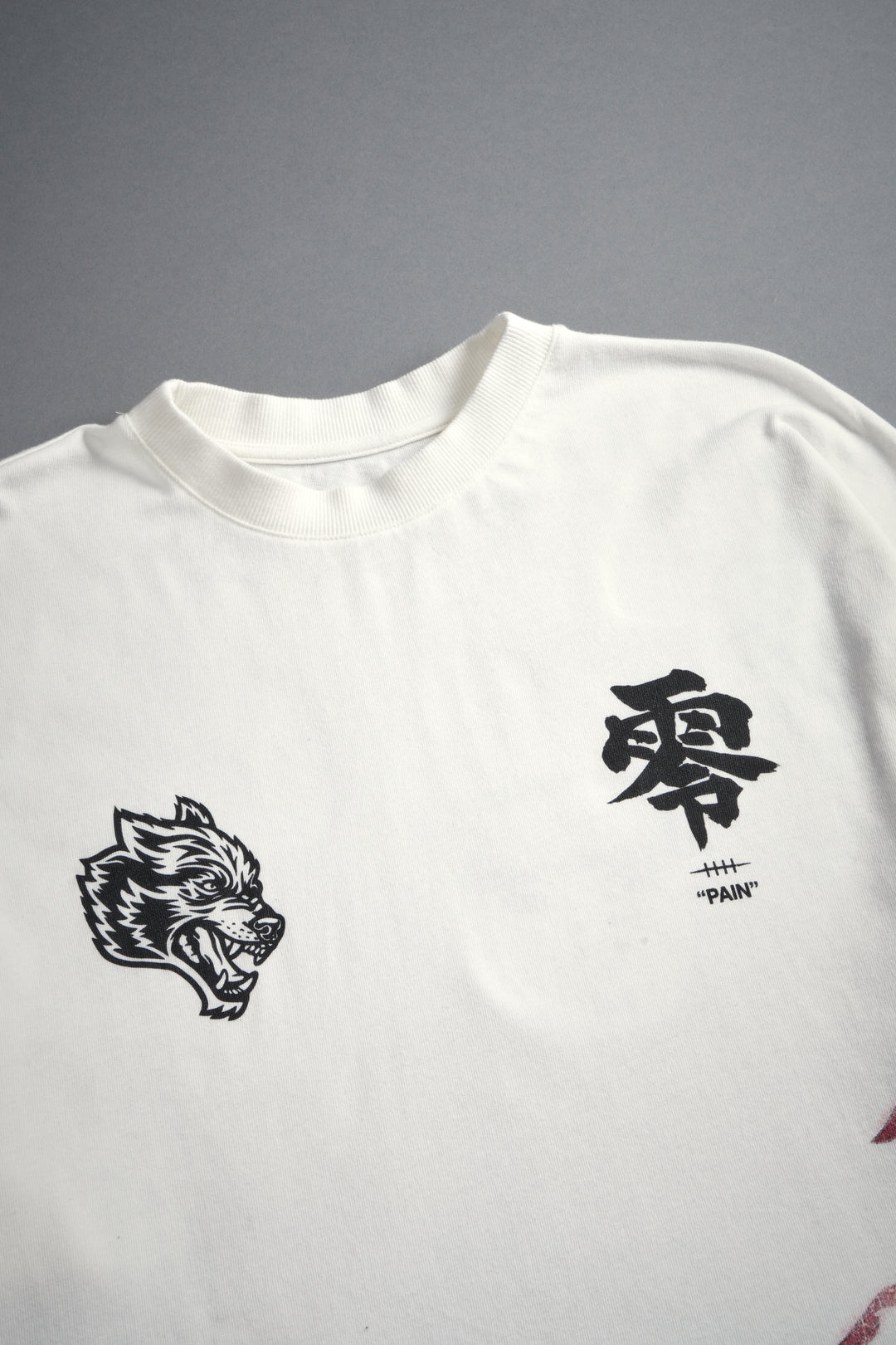 Infernal Pain Premium Oversized Tee in Cream