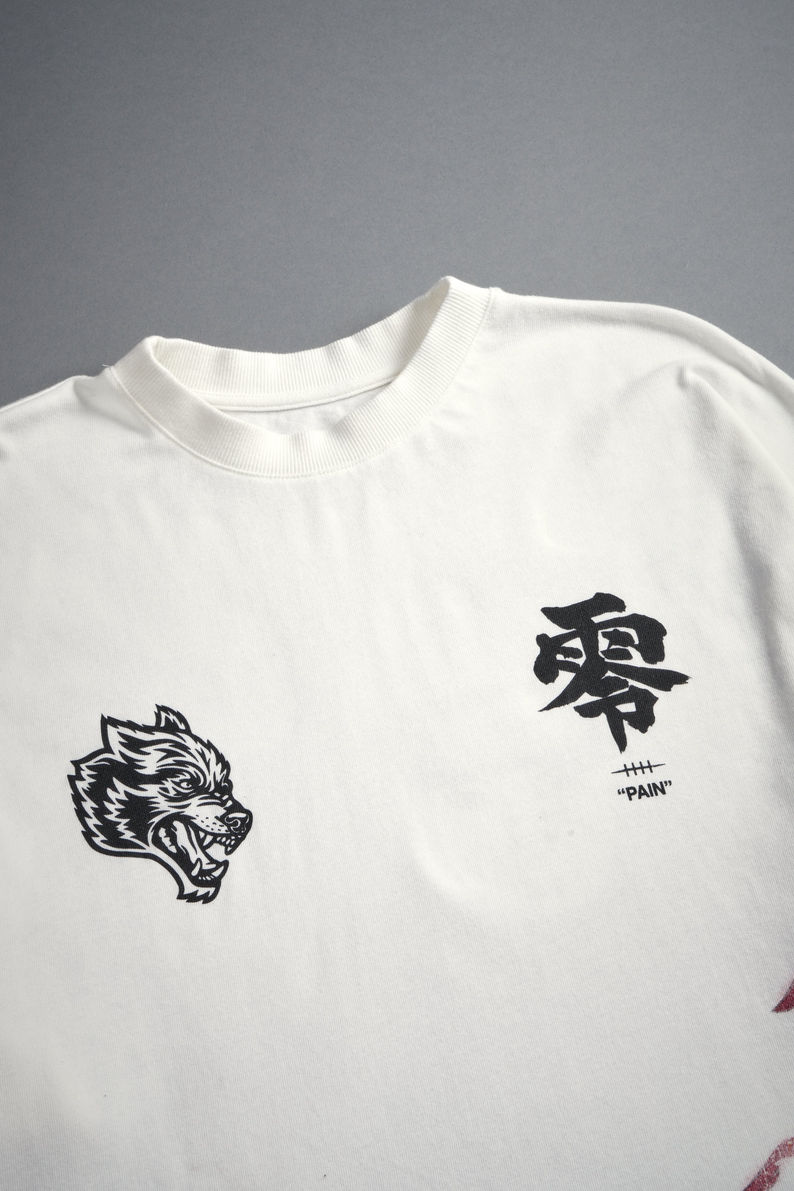 Infernal Pain Premium Oversized Tee in Cream