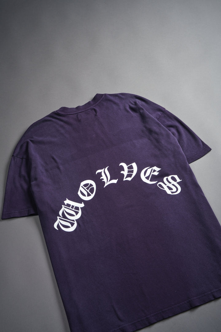Chrome Wolf "Premium" Oversized Tee in Phantom Purple Inverted Sun Fade