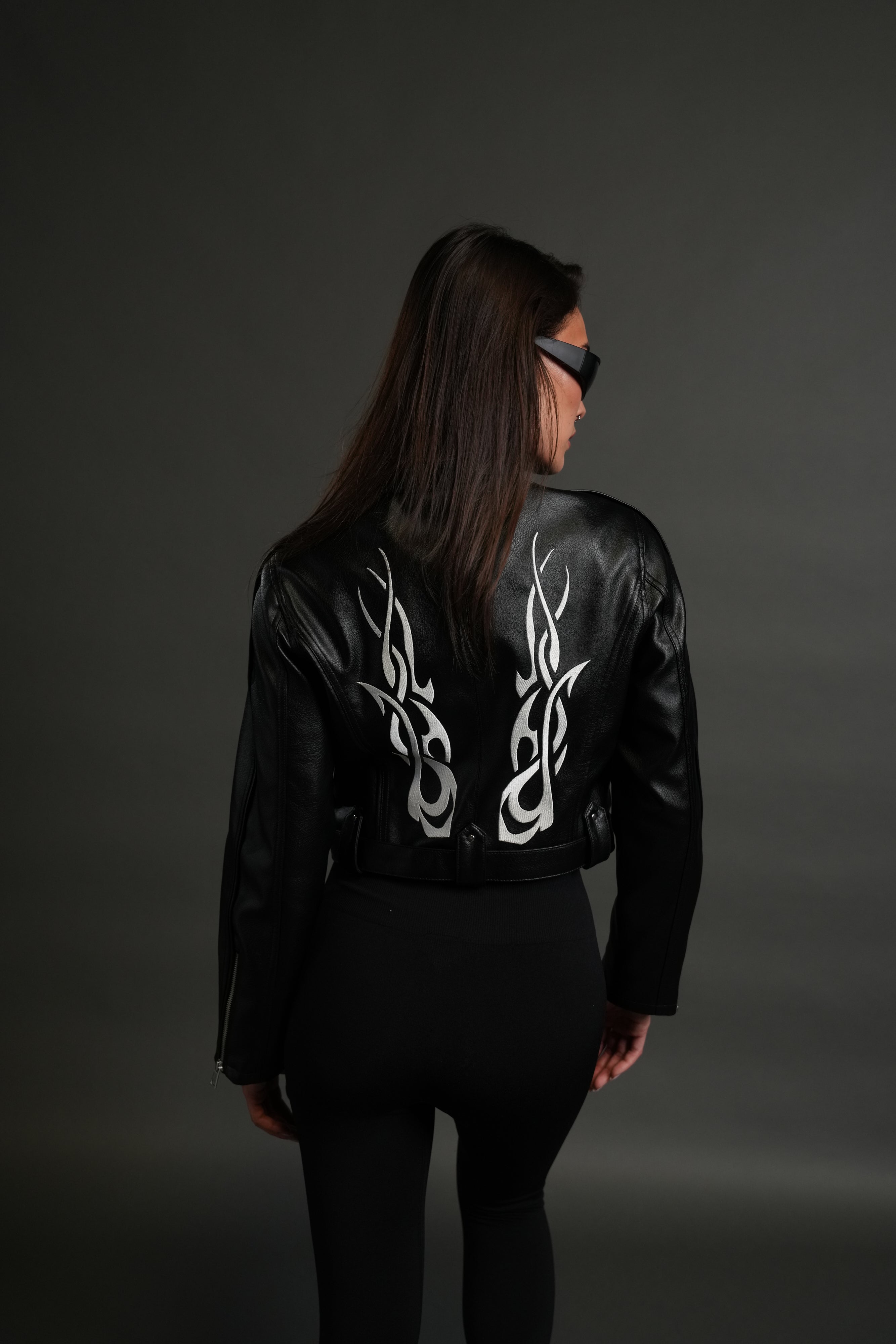 Wolf Chopper Finite Code Letty She Moto Jacket in Black