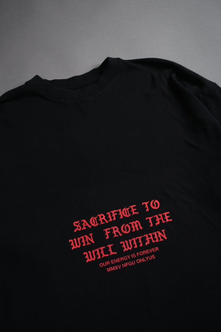 Chrome Sacrifice "Premium" Oversized Tee in Black