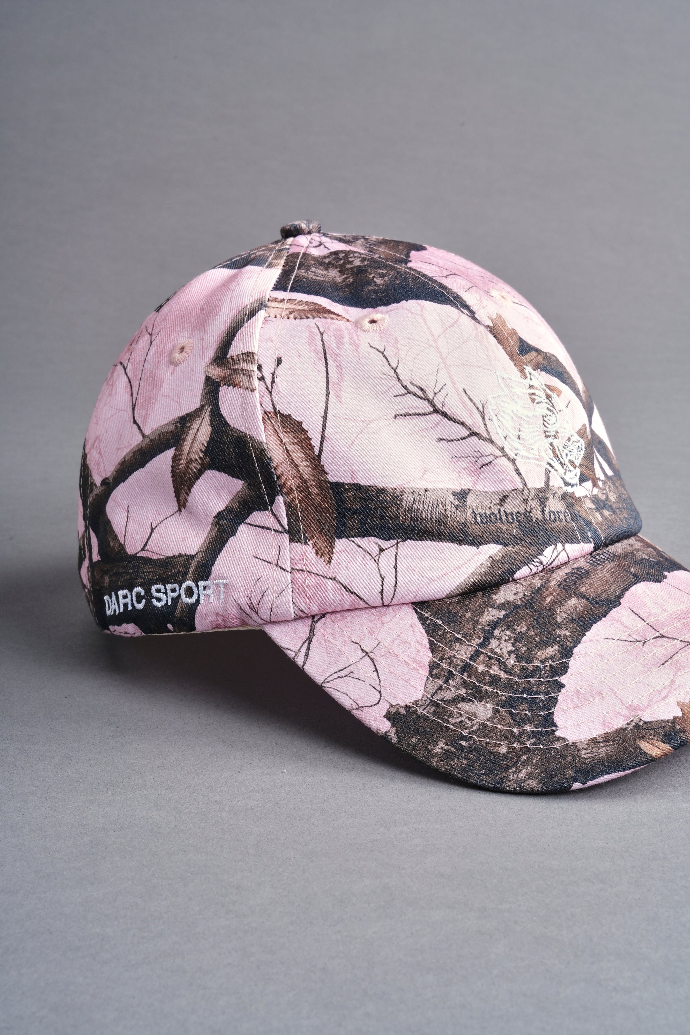 Wolf Head Dad Hat V2 in Brown/Light Mauve Woodland Camo