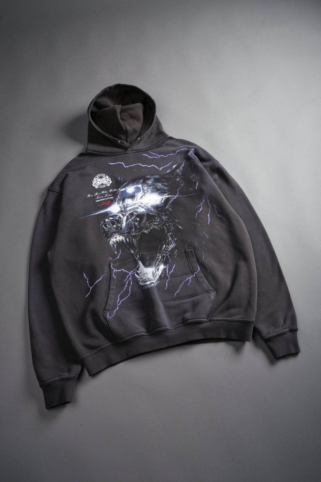 Eye of the Beast "Pierce" Hoodie in Wolf Gray Drift Wash