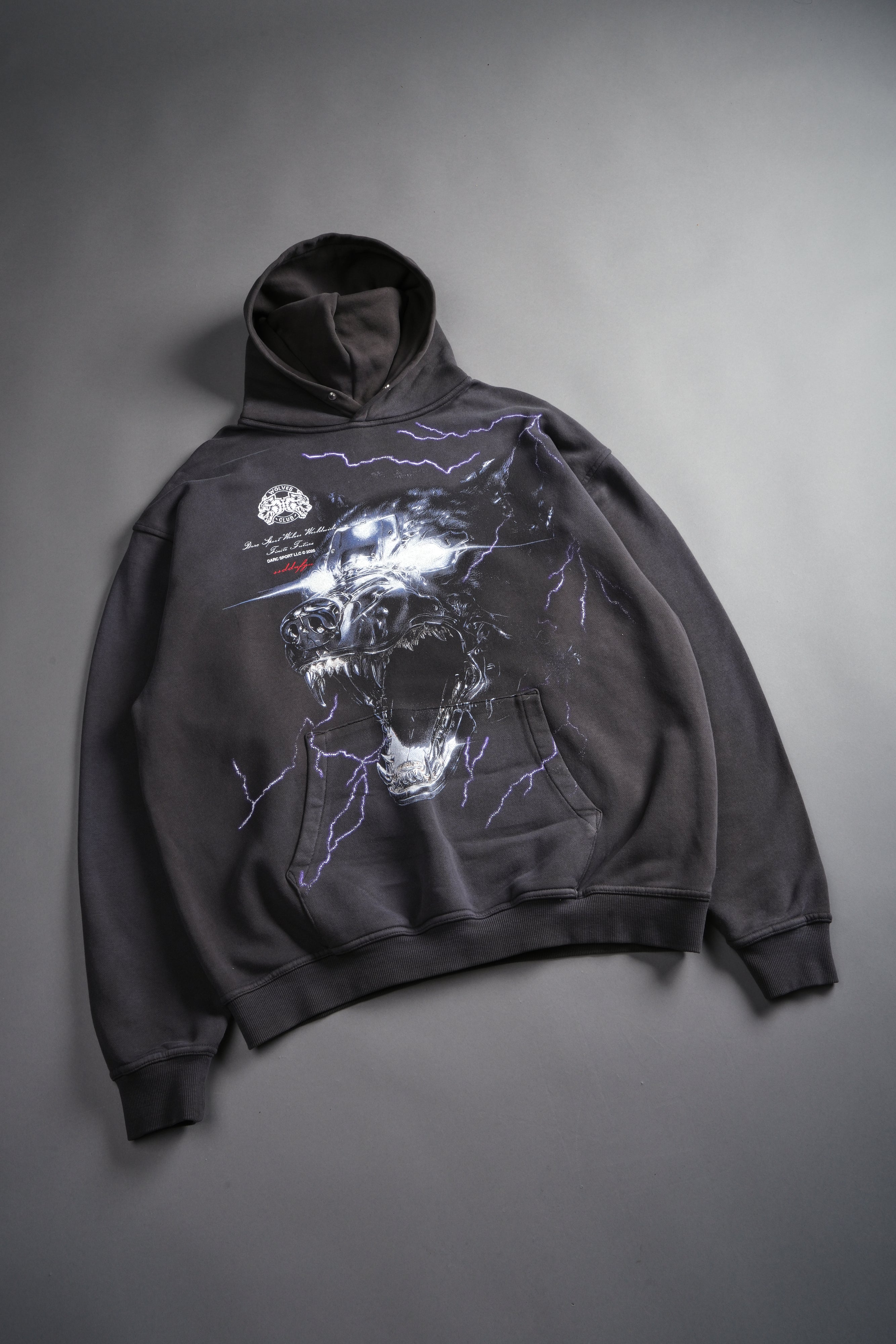 Eye of the Beast "Pierce" Hoodie in Wolf Gray Drift Wash