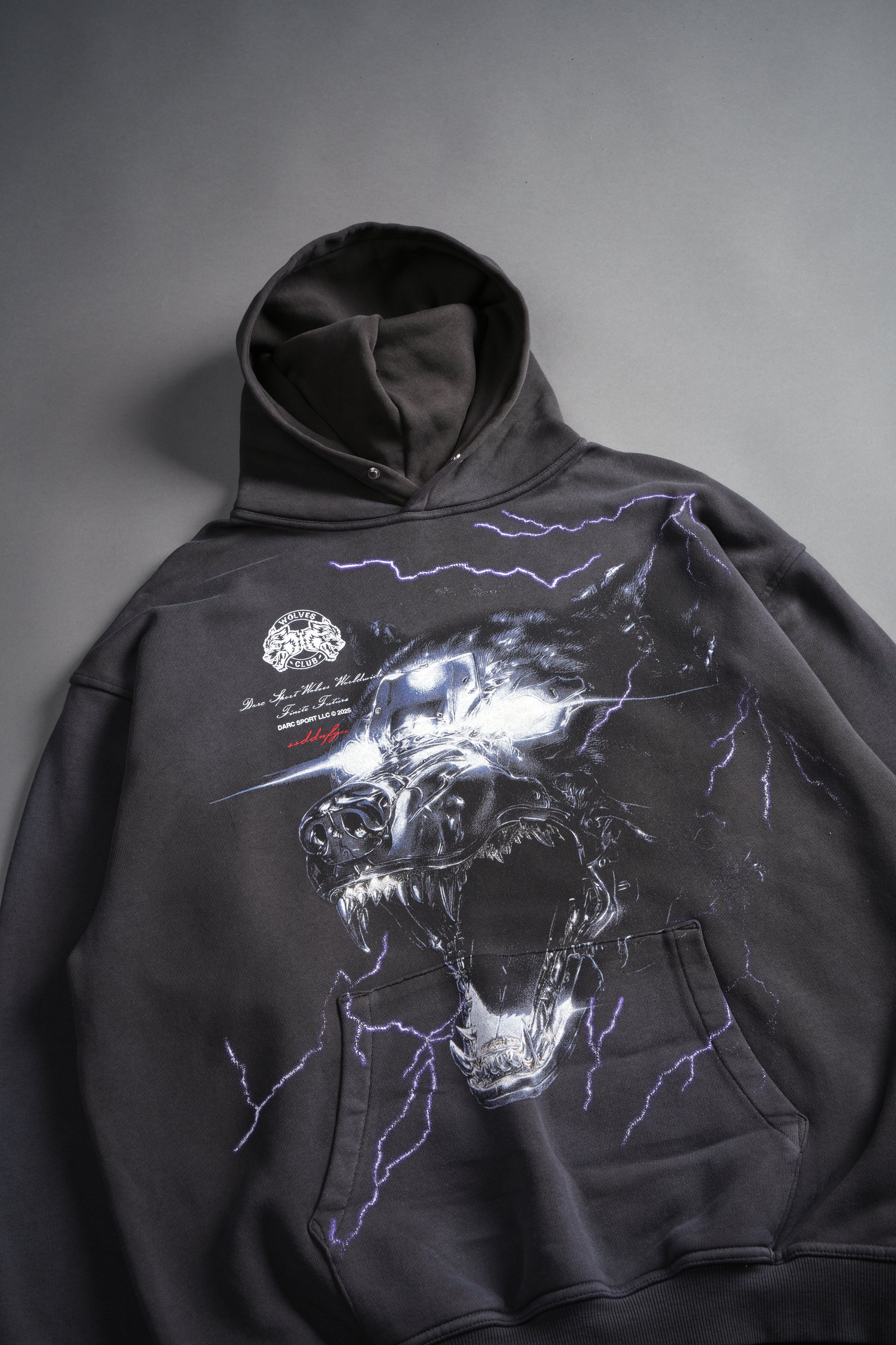 Eye of the Beast "Pierce" Hoodie in Wolf Gray Drift Wash