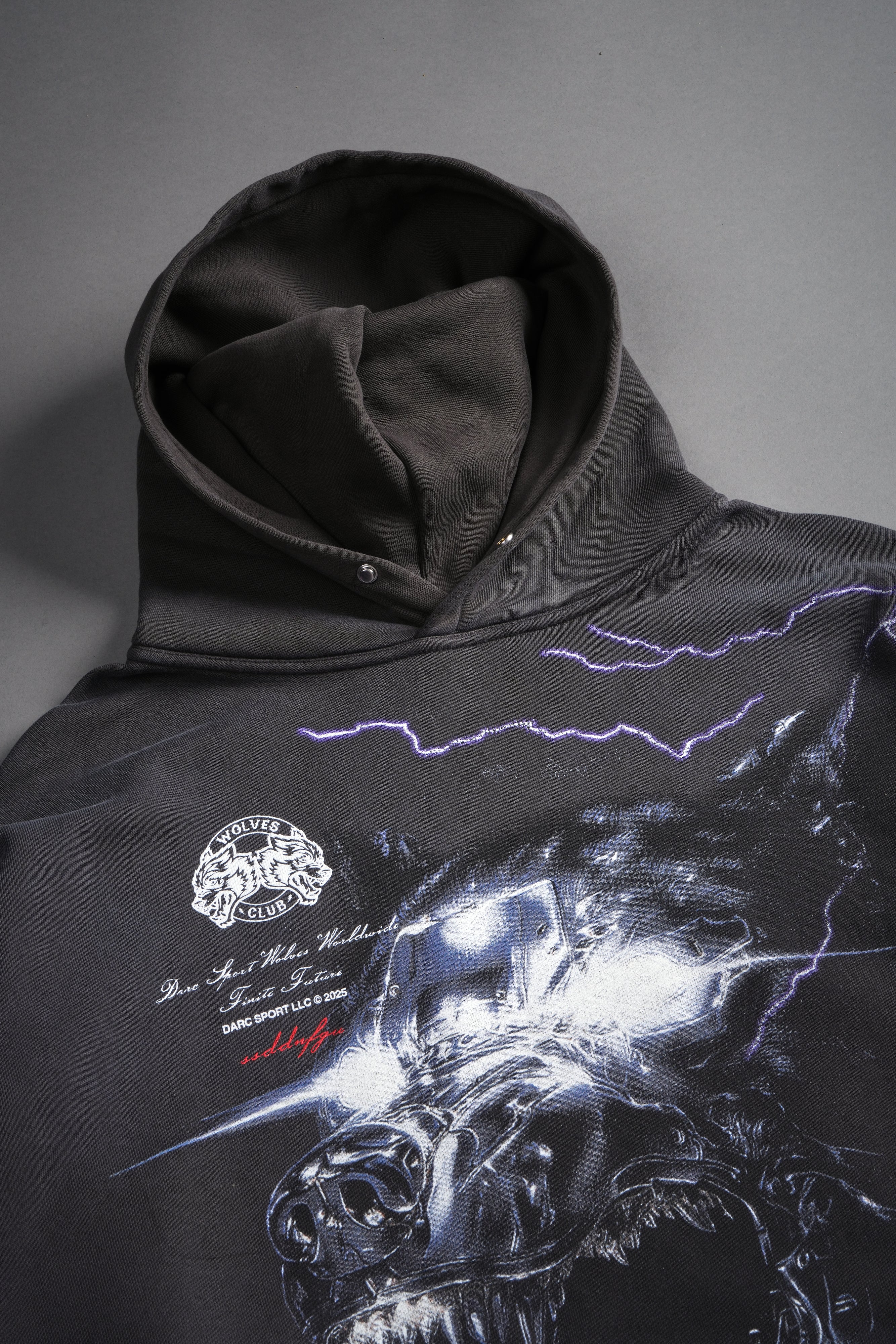 Eye of the Beast "Pierce" Hoodie in Wolf Gray Drift Wash