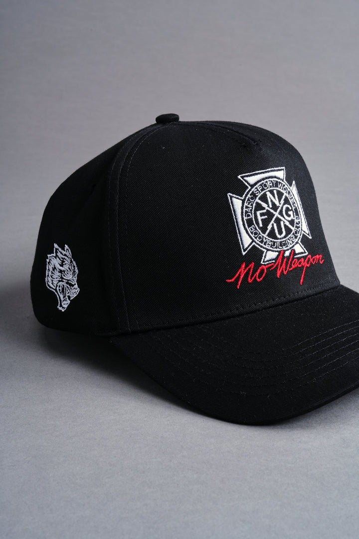 No Weapon 5 Panel Hat in Black