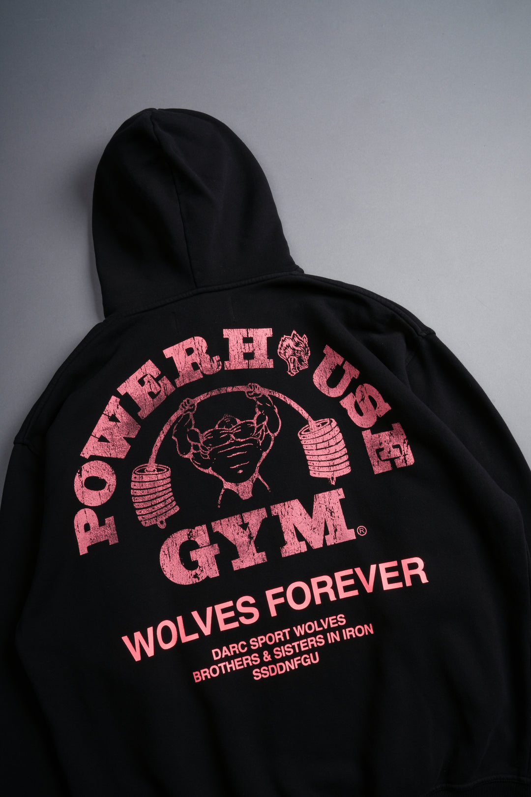 Powerhouse Of The Wolves V2 "Pierce" Hoodie in Black/Neon Pink