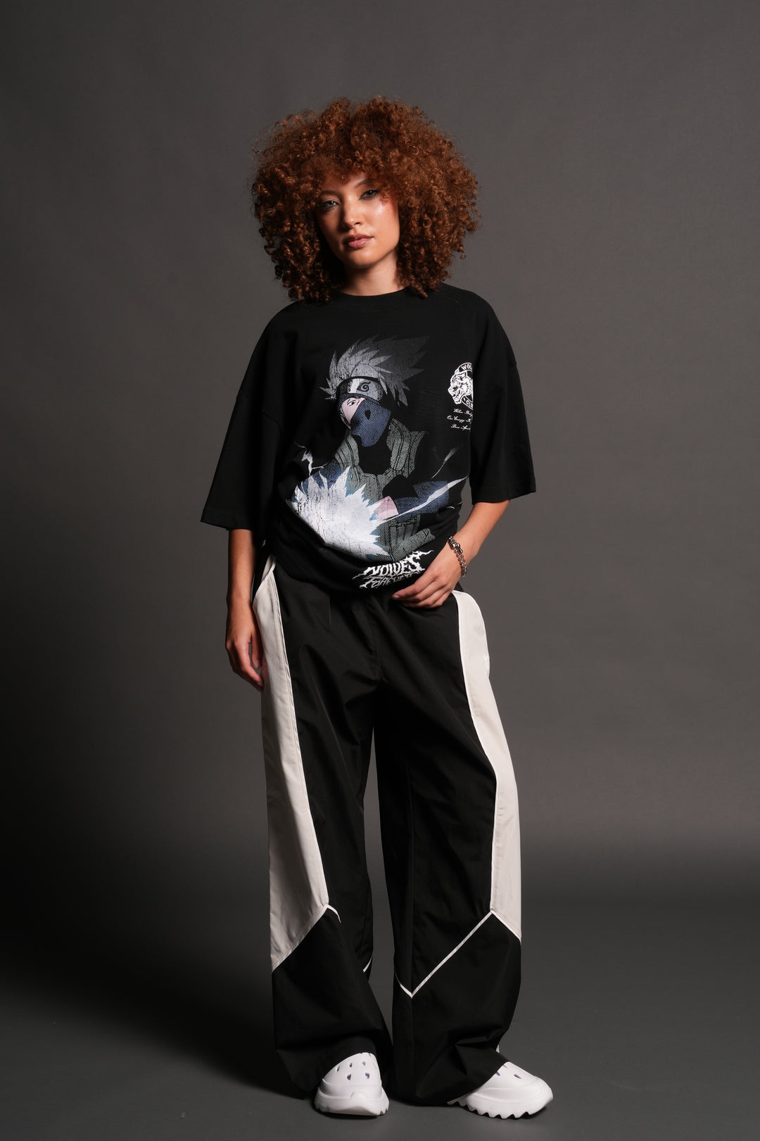 Kakashi Hatake "Side-By-Side" Series Premium Tee in Black
