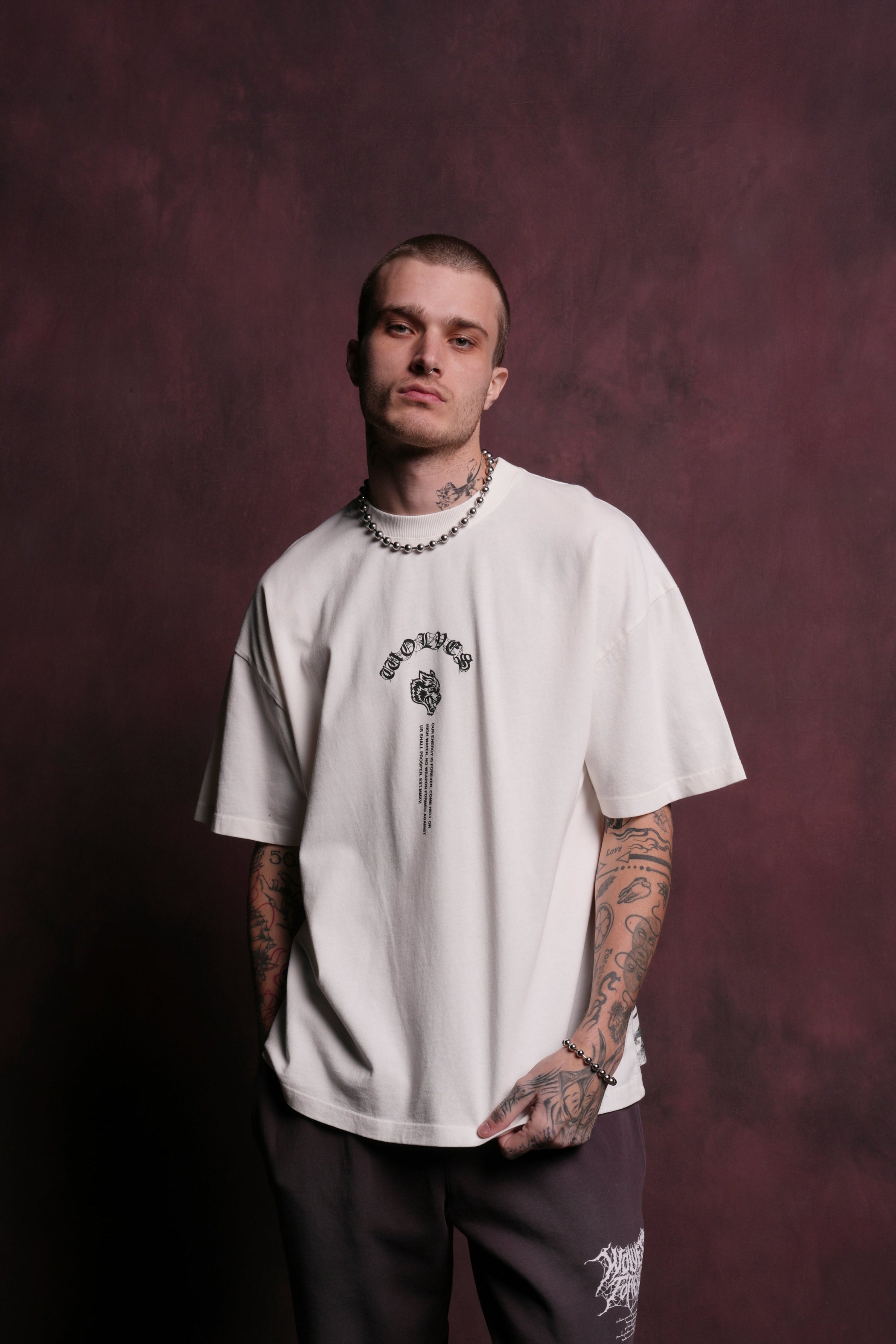 Darc Origin "Premium" Oversized Tee in Cream