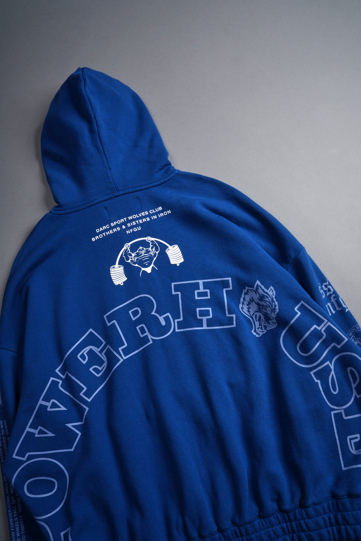 Powerhouse Forever "Chambers" Zip Hoodie in Darc Cobalt