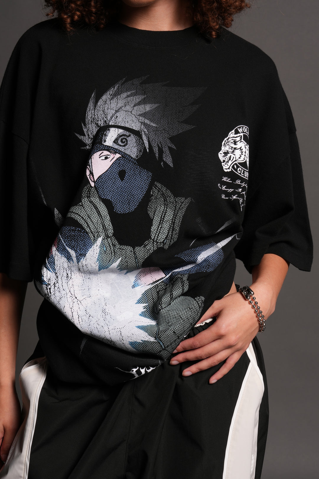 Kakashi Hatake "Side-By-Side" Series Premium Tee in Black