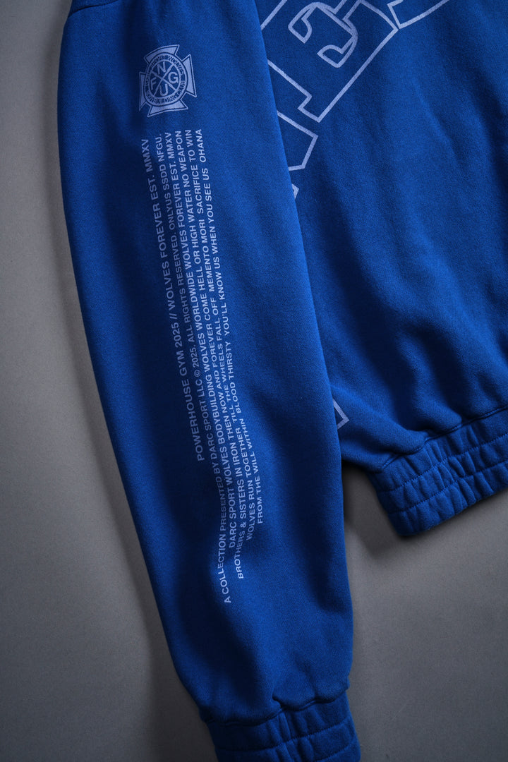 Powerhouse Forever "Chambers" Zip Hoodie in Darc Cobalt