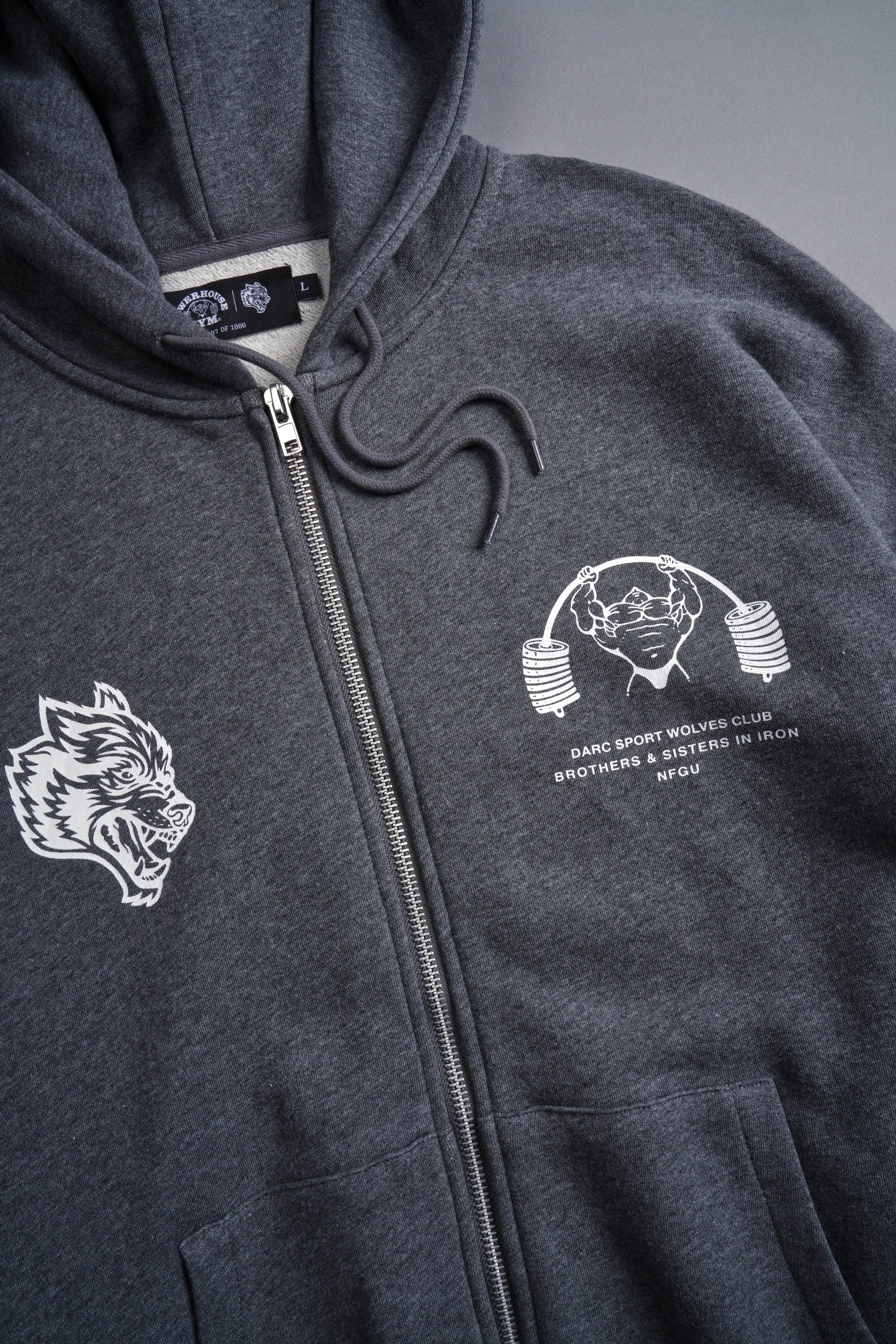 Powerhouse Forever "Chambers" Zip Hoodie in Darc Heather Gray