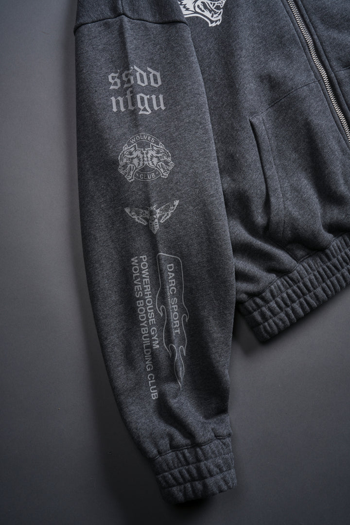 Powerhouse Forever "Chambers" Zip Hoodie in Darc Heather Gray