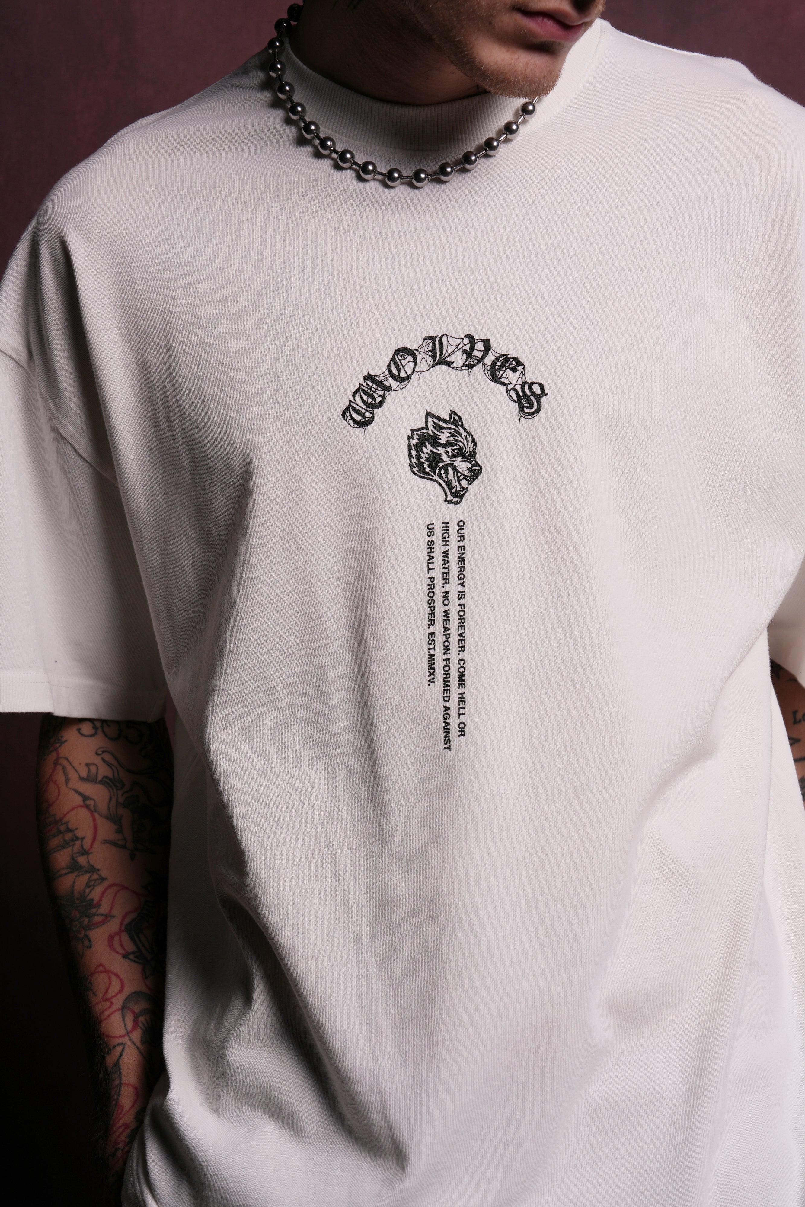 Darc Origin "Premium" Oversized Tee in Cream