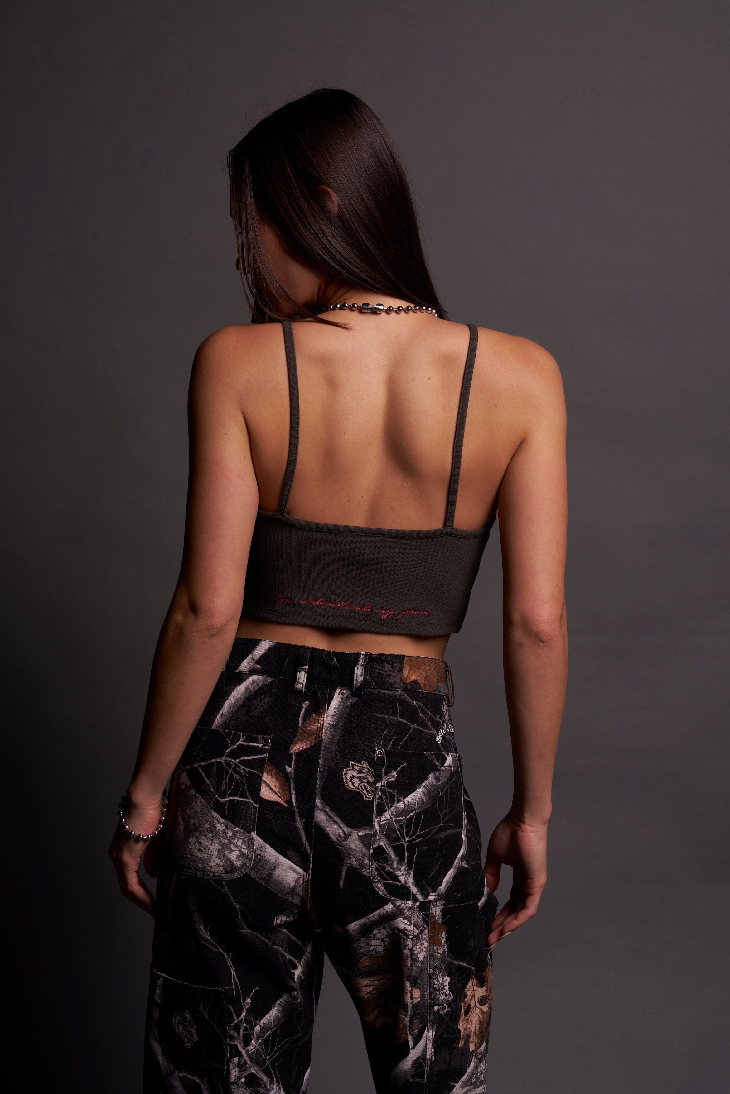 Star Wars Spaghetti Crop Tank in Wolf Gray – DarcSport