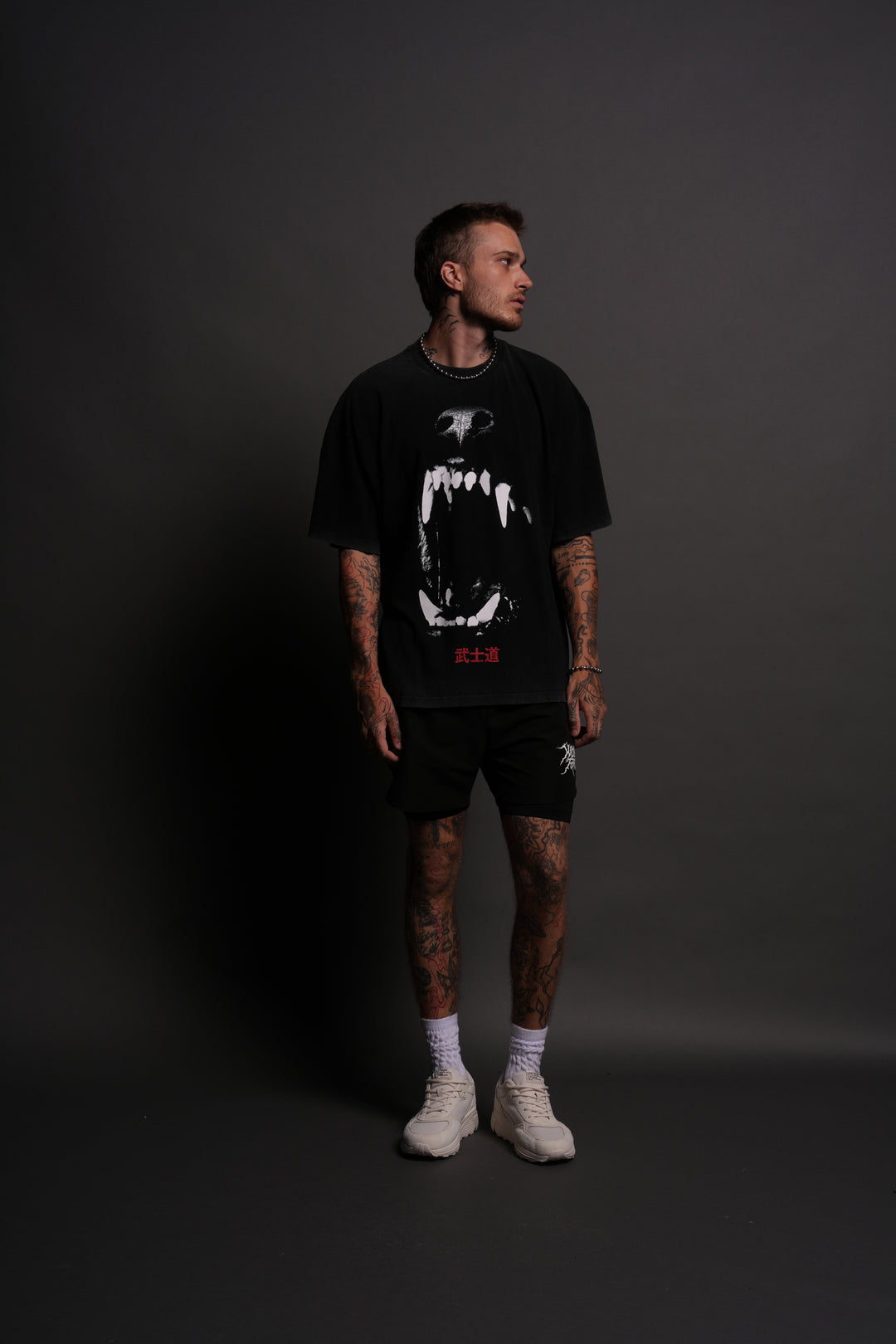 Blood Thirsty Kanji "Premium" Oversized Tee in Black