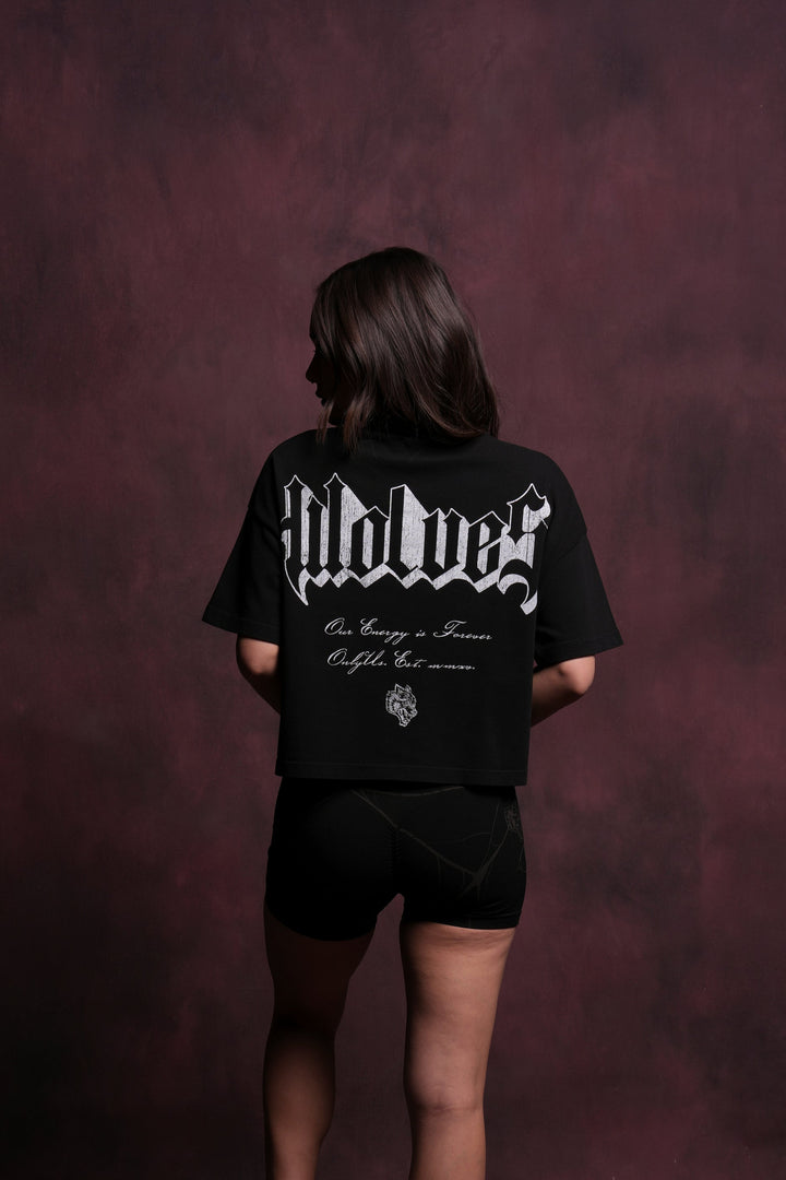 Her Darcness Ultrawide "Premium" (Cropped) Tee in Black