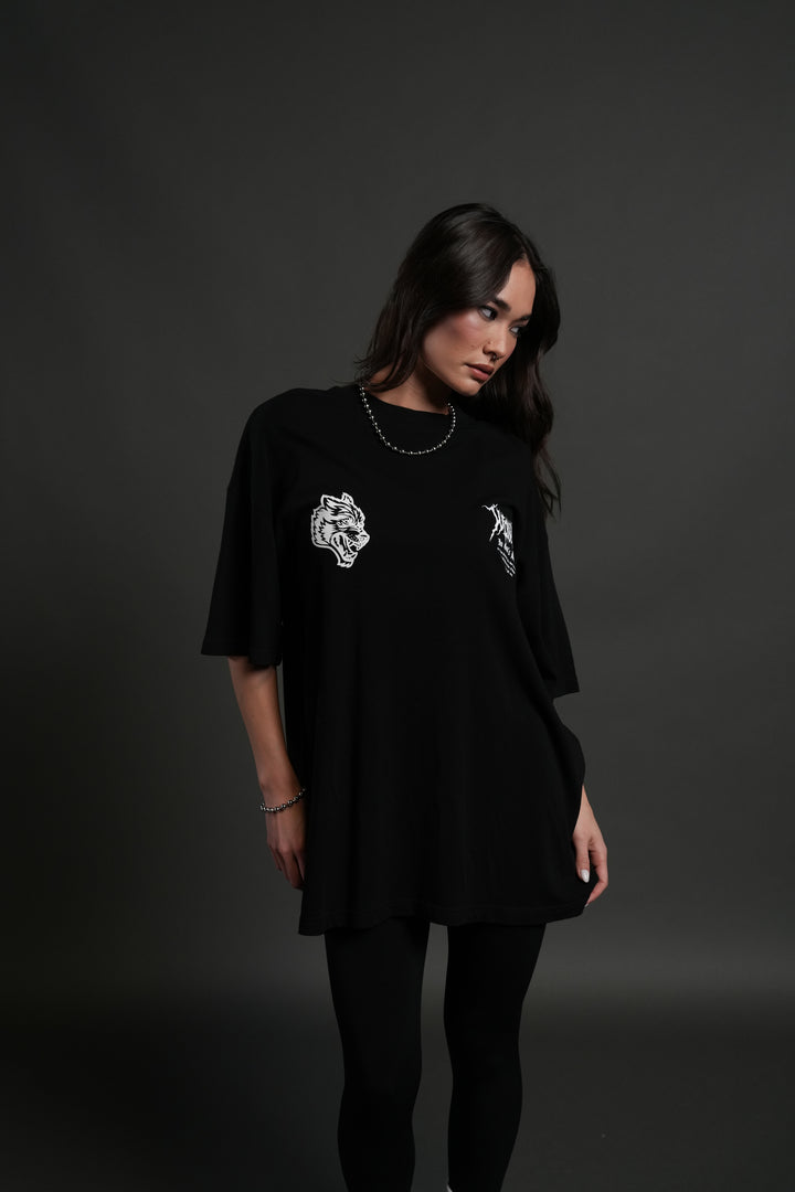 Through The Clouds "Premium" Oversized Tee in Black