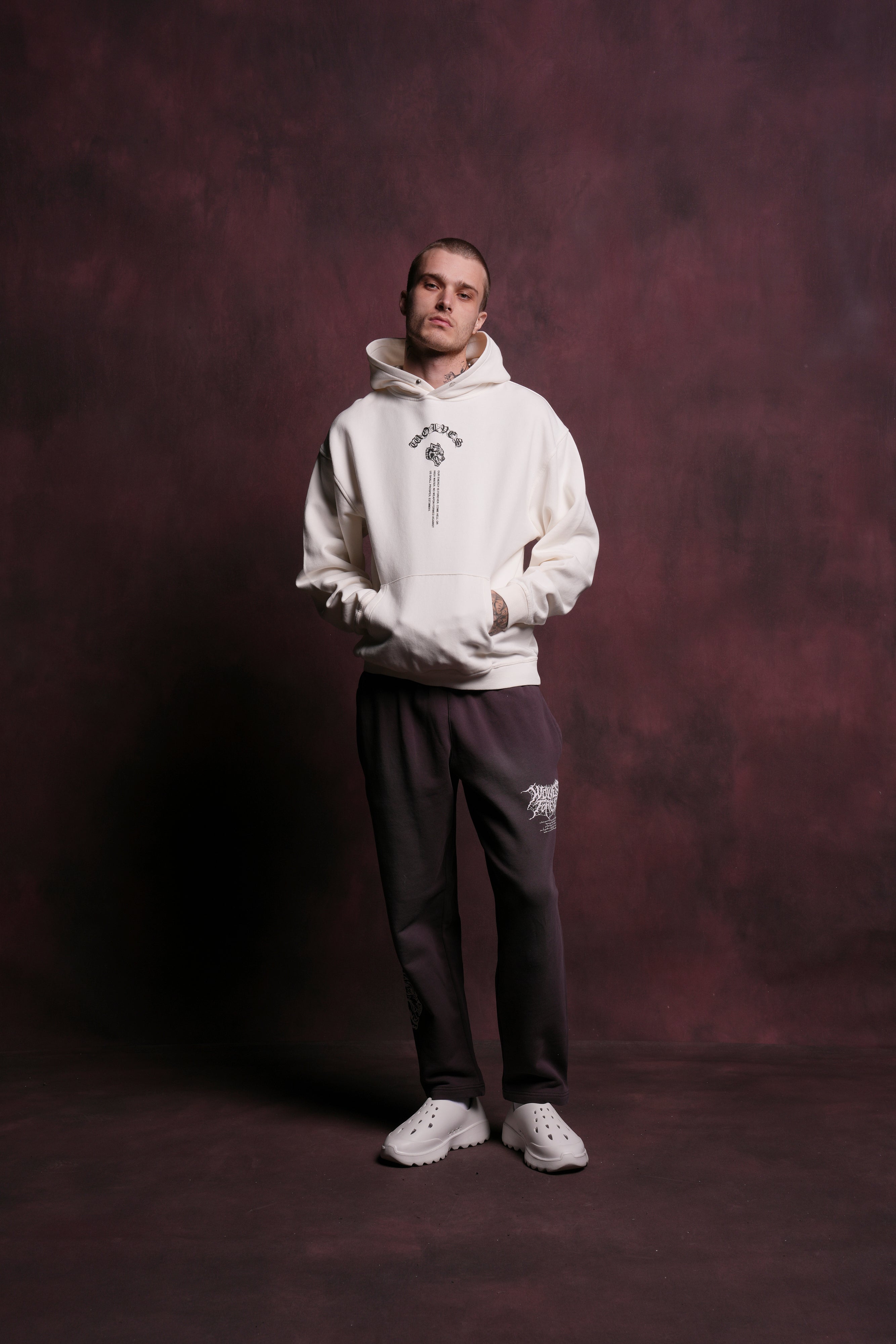 Darc Origin "P" Hoodie in Cream