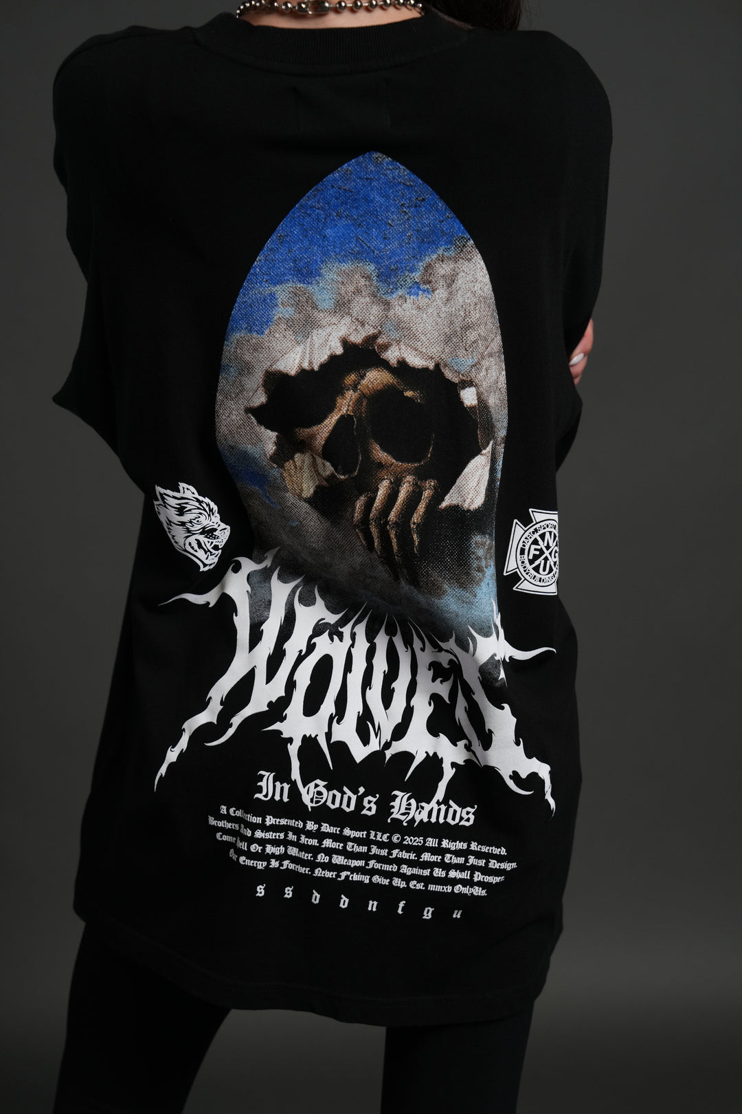 Through The Clouds "Premium" Oversized Tee in Black