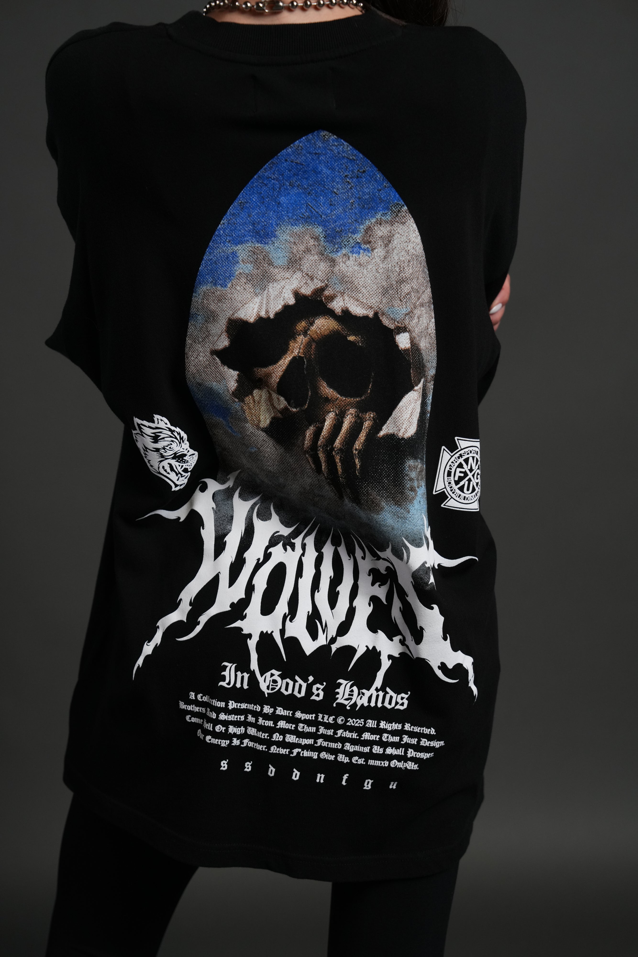 Through The Clouds "Premium" Oversized Tee in Black