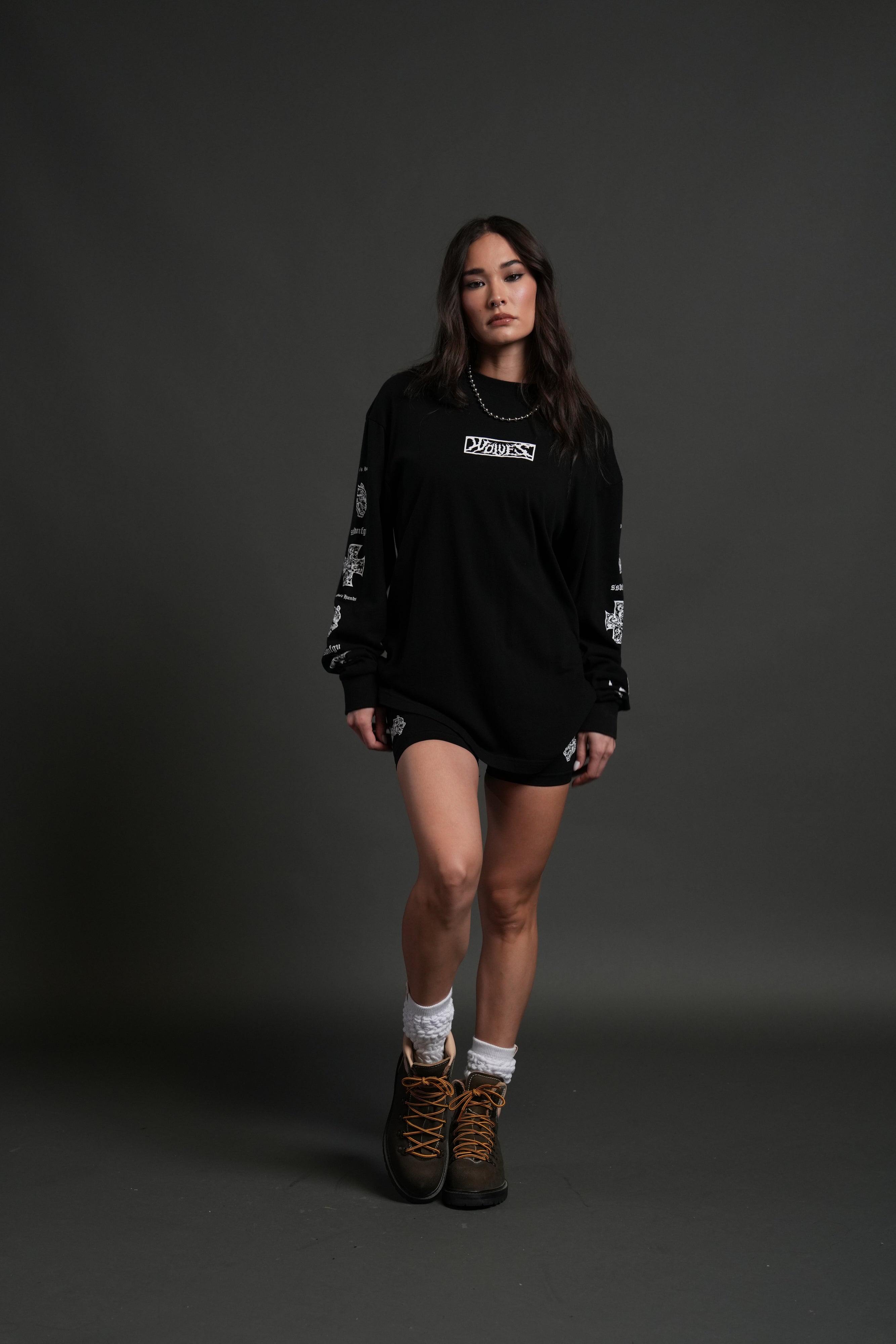 Iron Wolf Pack "Premium" L/S Tee in Black