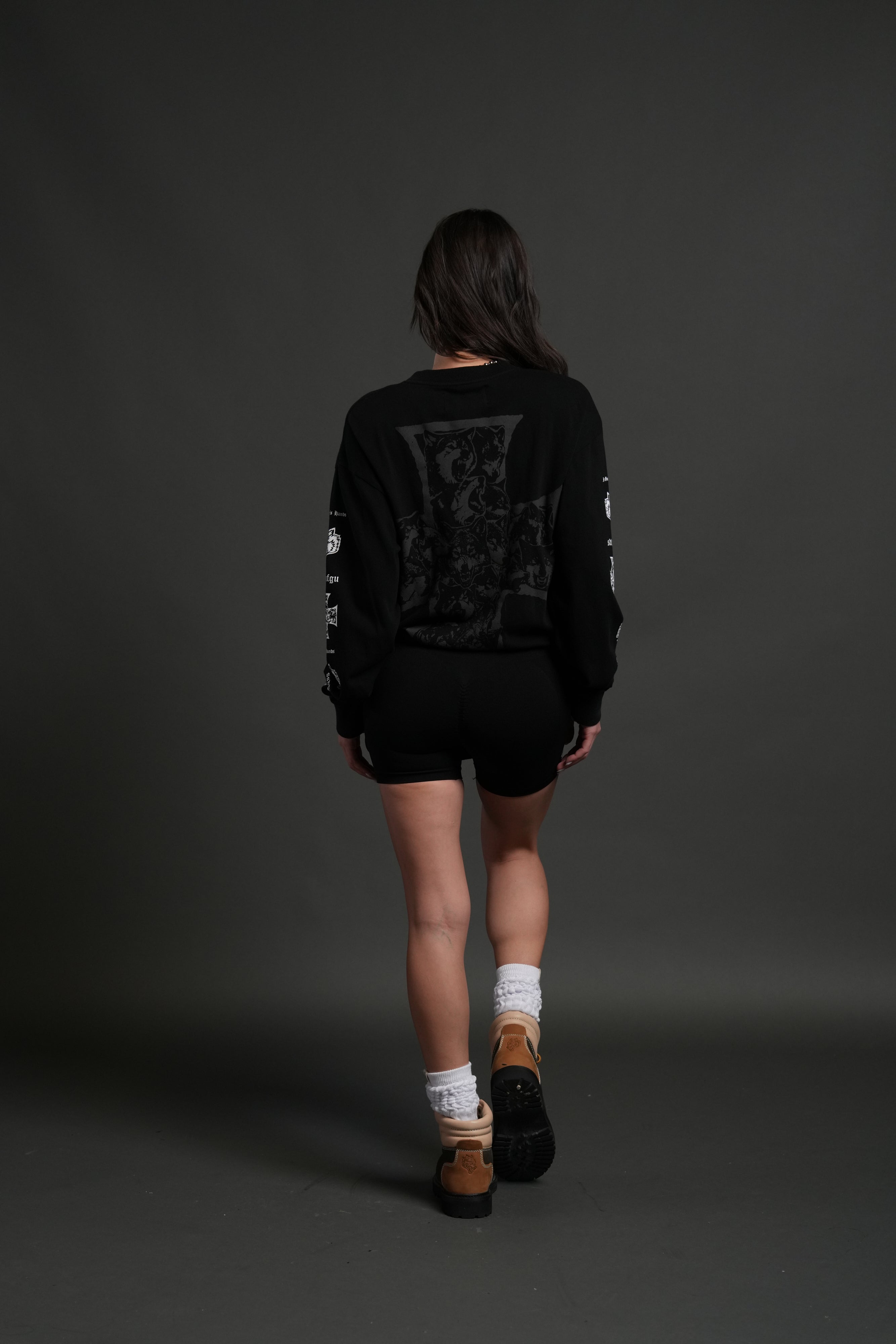 Iron Wolf Pack "Premium" L/S Tee in Black