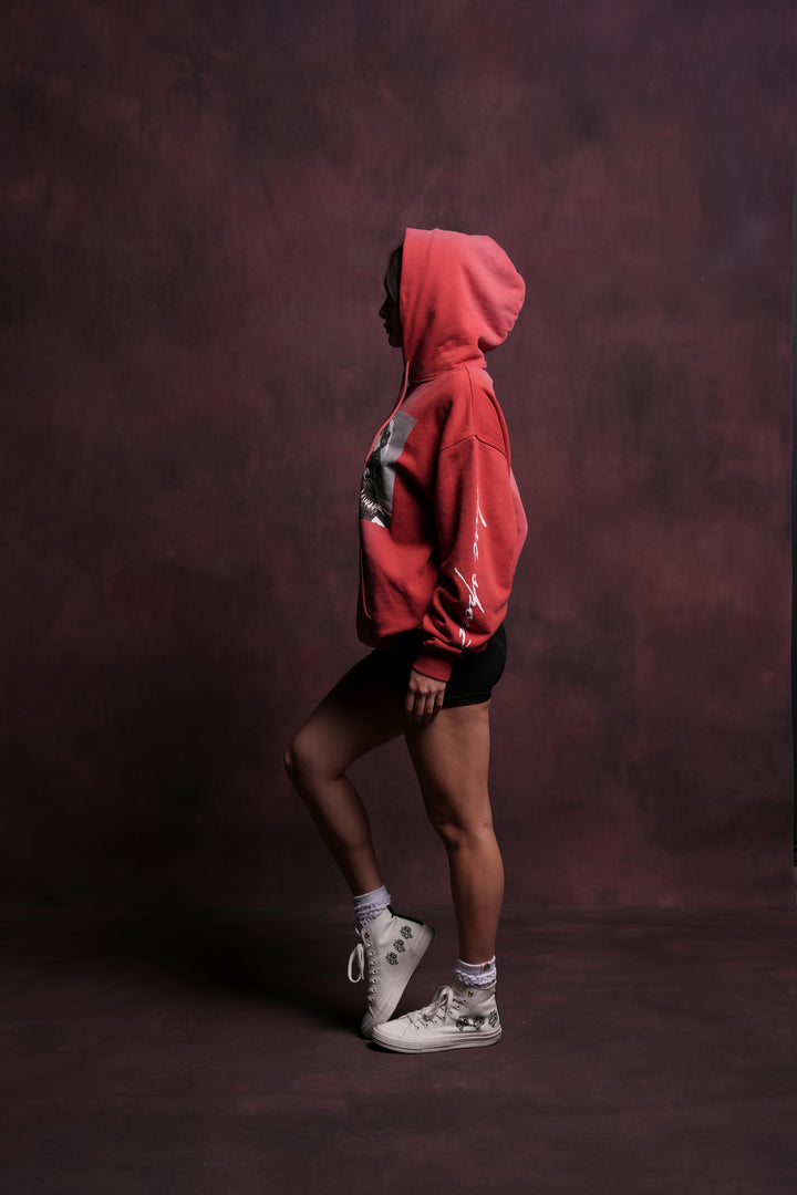 Seed Of Darcness Unisex "B" Hoodie in Roman Red Tonal Sun Fade